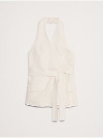 Linen Halter Wrap Tunic