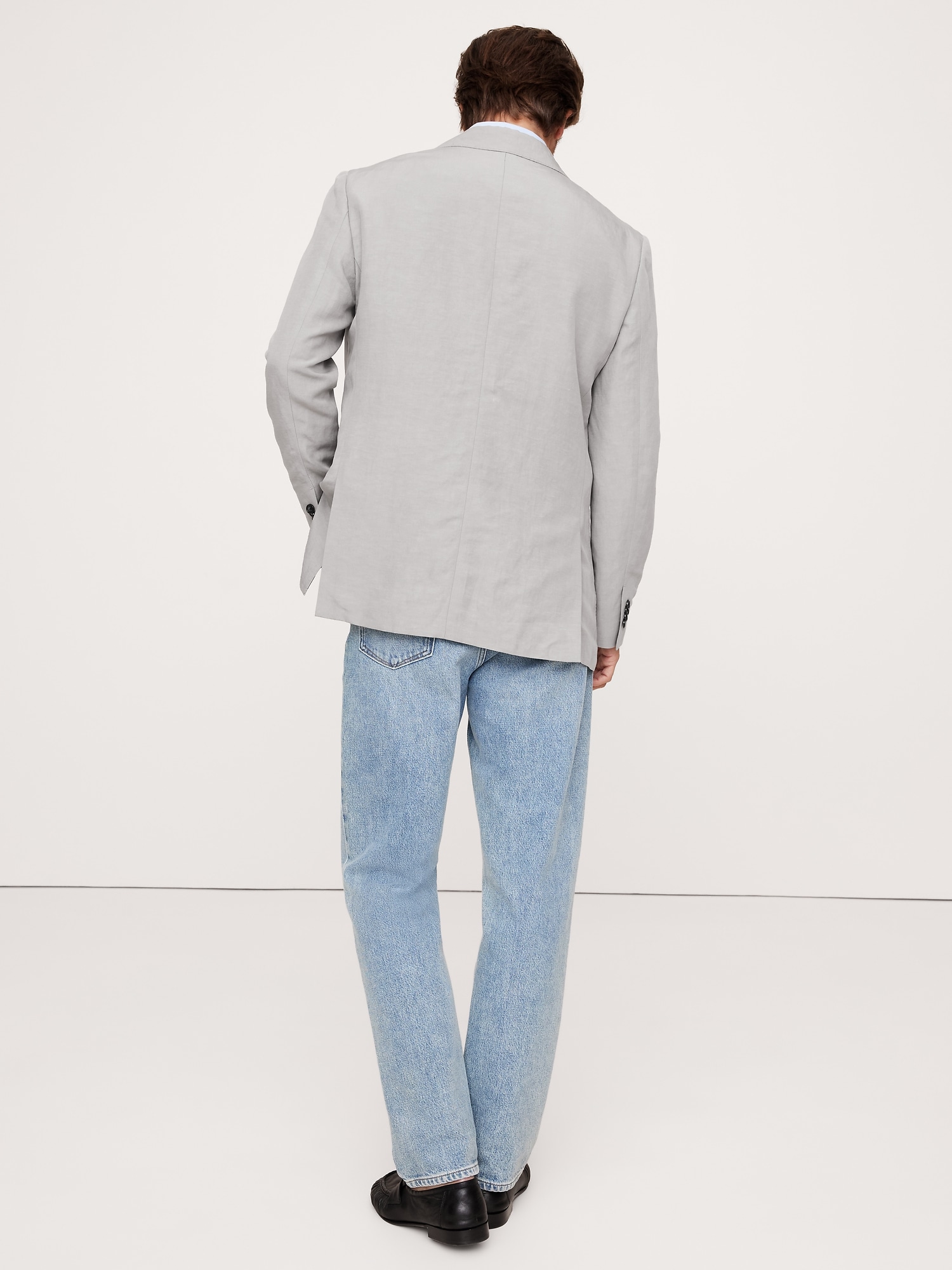 Relaxed Double-Breasted Tencel™-Linen Suit Jacket