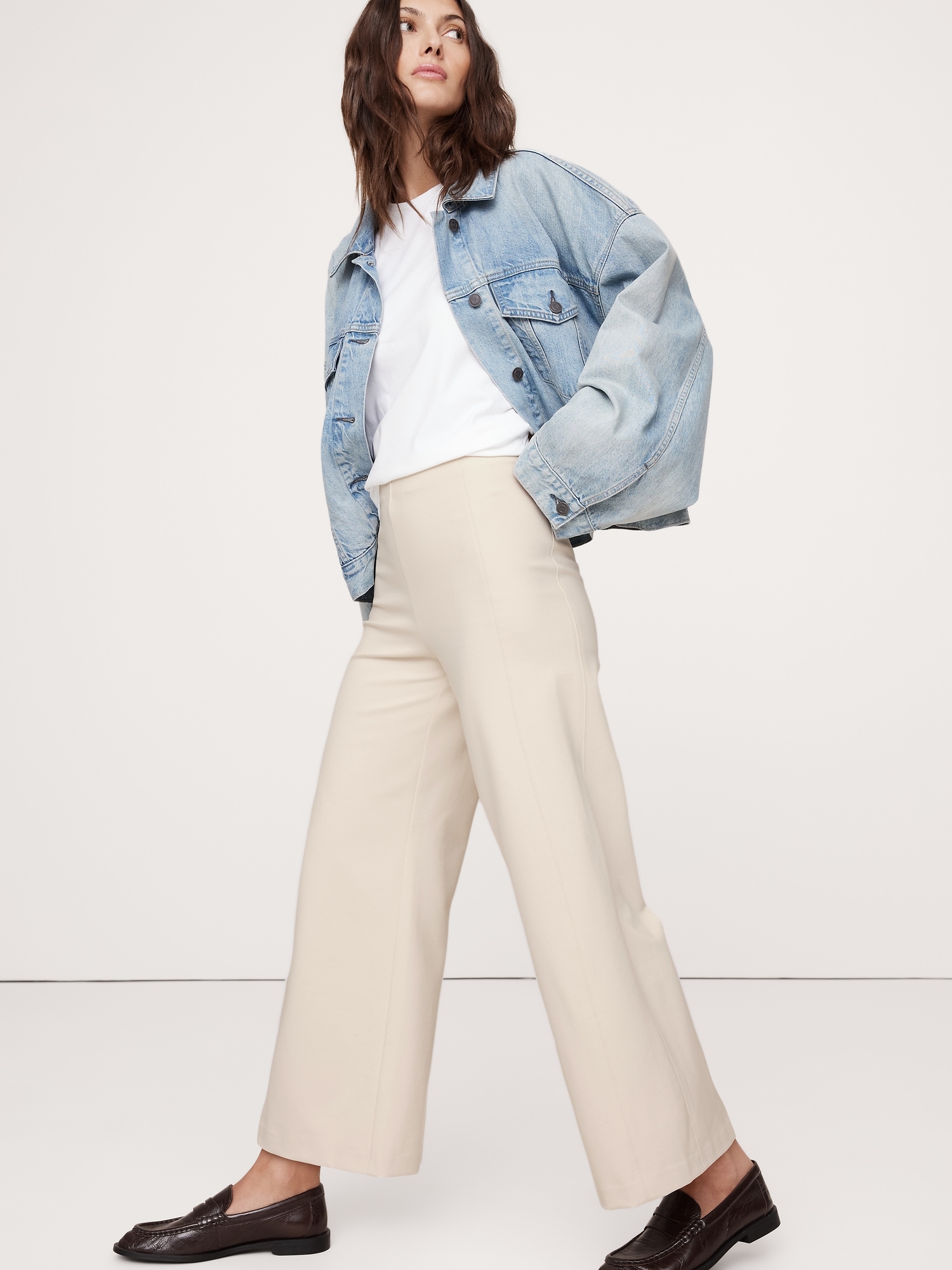 High-Rise Wide-Leg Cropped Everywhere Ponte Pant