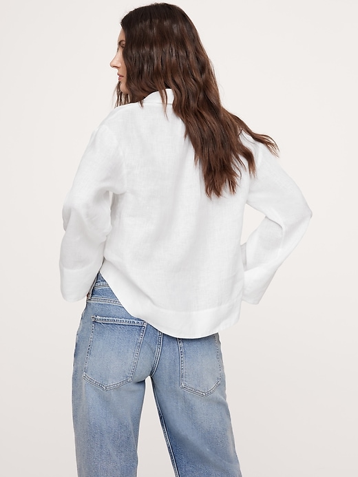 トップス petit po Linen Popover Top | Banana Republic