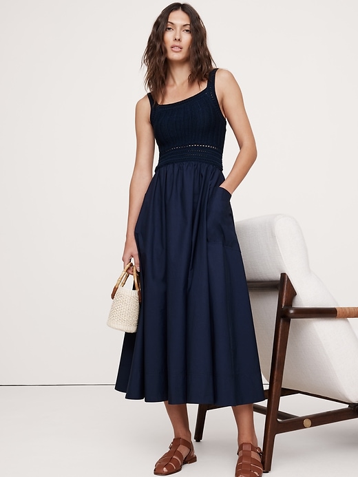 banana republic long blue dress Banana Republic Aura Silk Maxi Dress Hyper Navy Sz 0 + Athleta Calm Cool Item