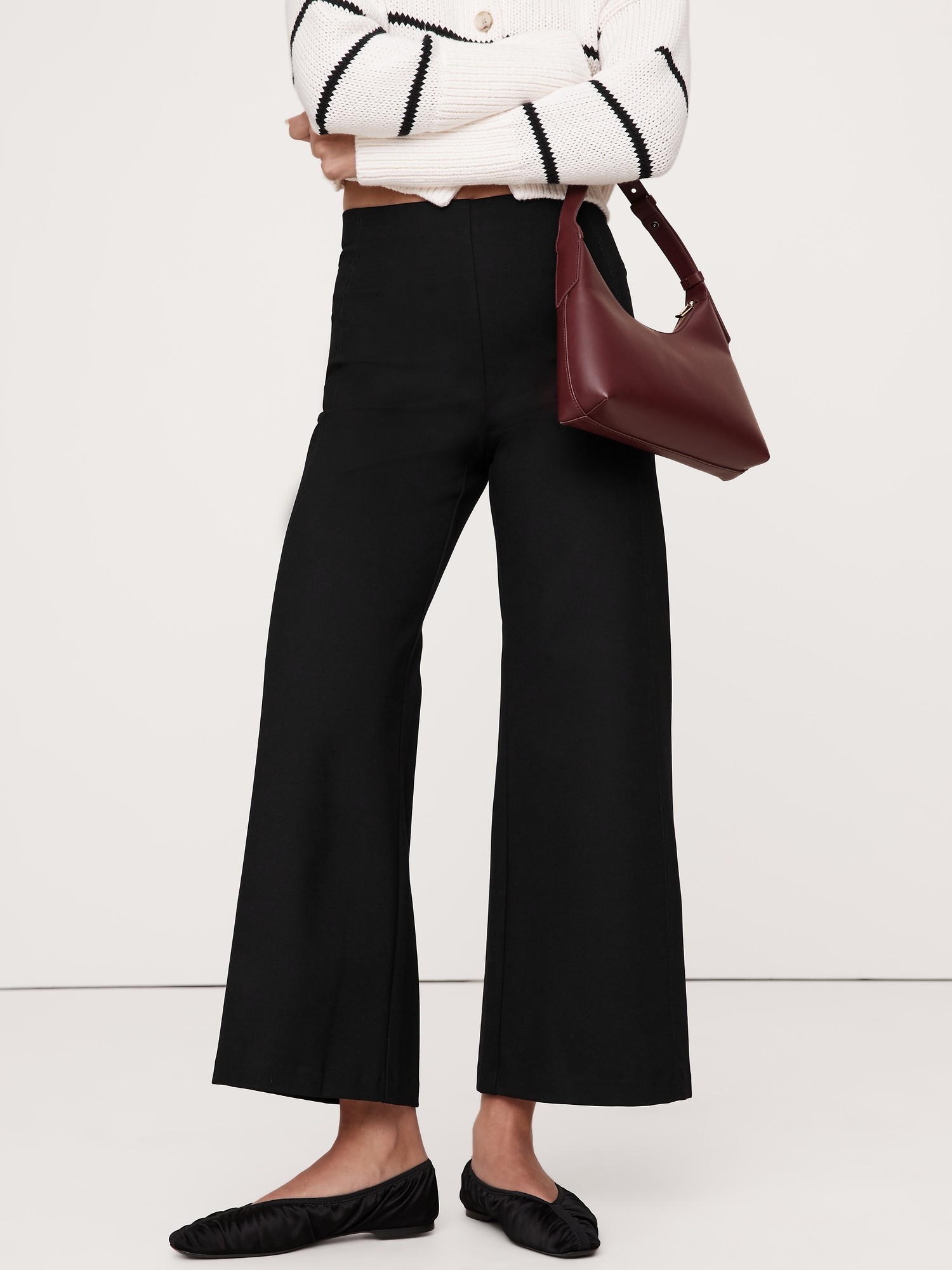High-Rise Wide-Leg Cropped Everywhere Ponte Pant