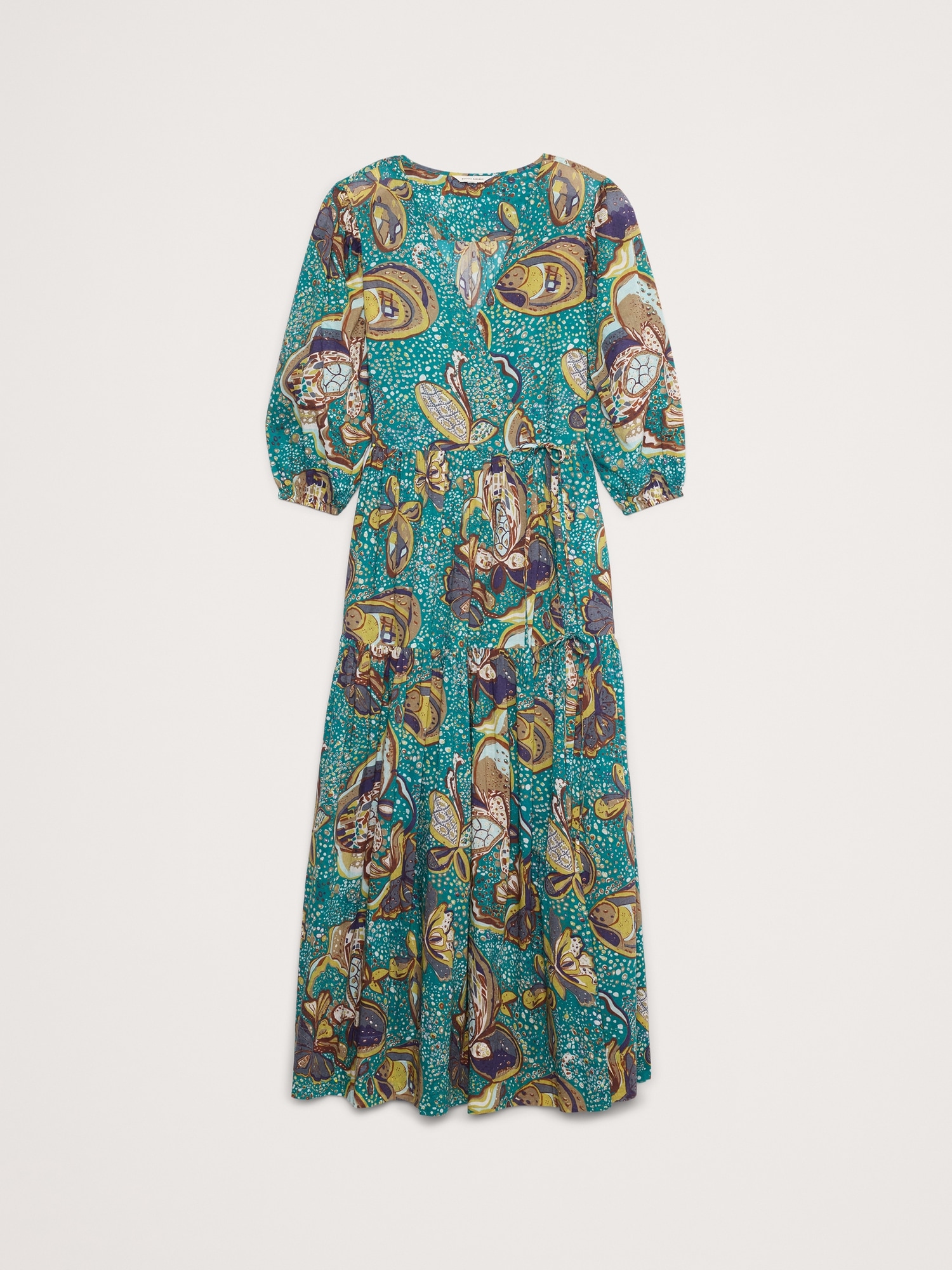 Cotton Wrap Maxi Dress