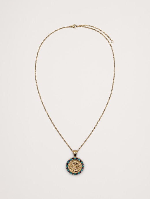 Wanderlust Celestial Petite Pendant Coin with Chain by Jane Win