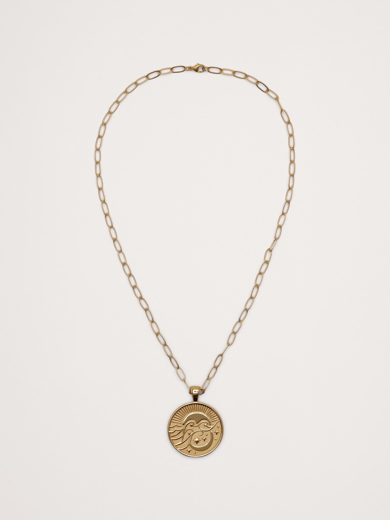 Wanderlust Celestial Pendant Coin with Chain by Jane Win