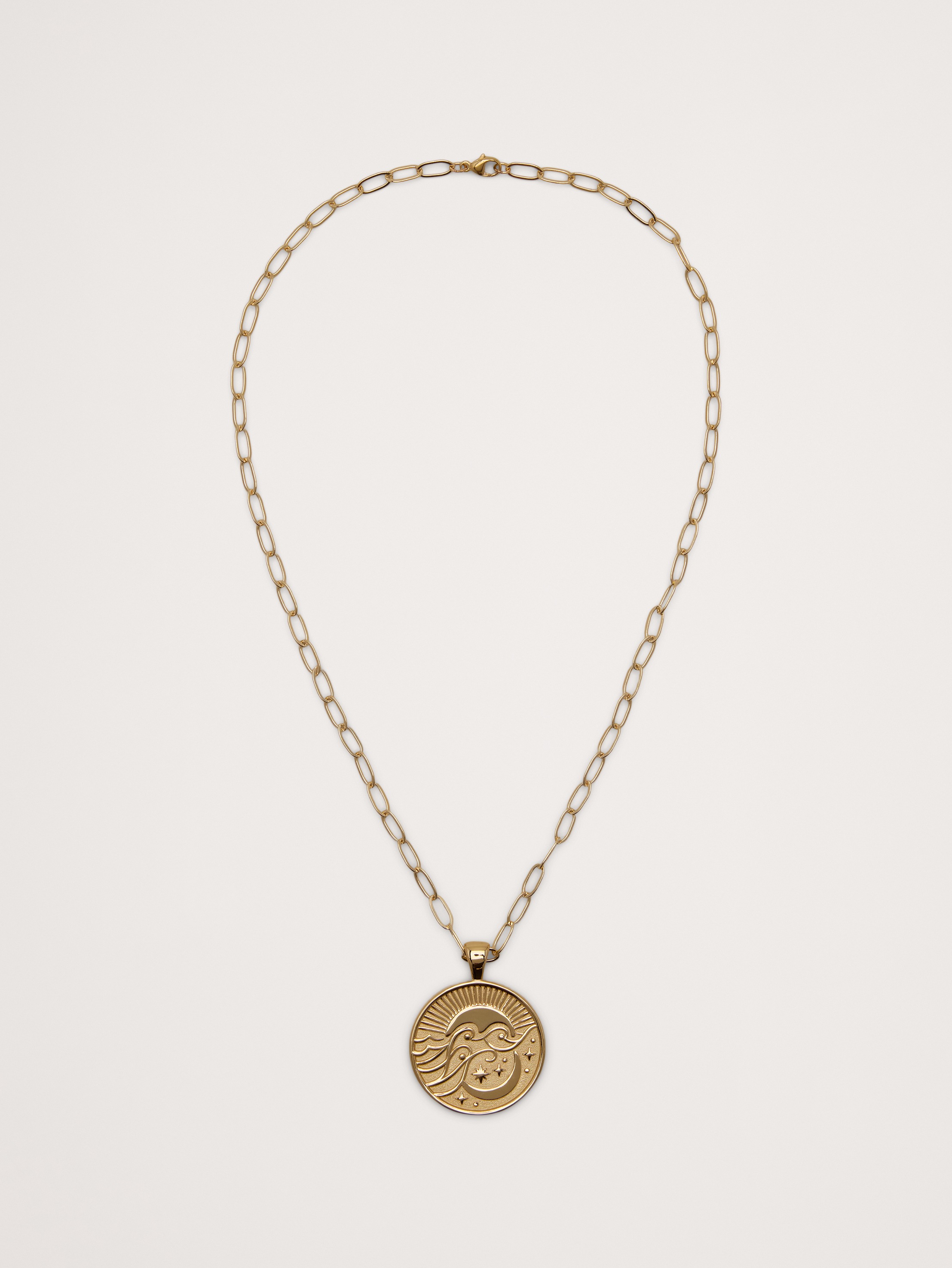Wanderlust Celestial Pendant Coin with Chain by Jane Win
