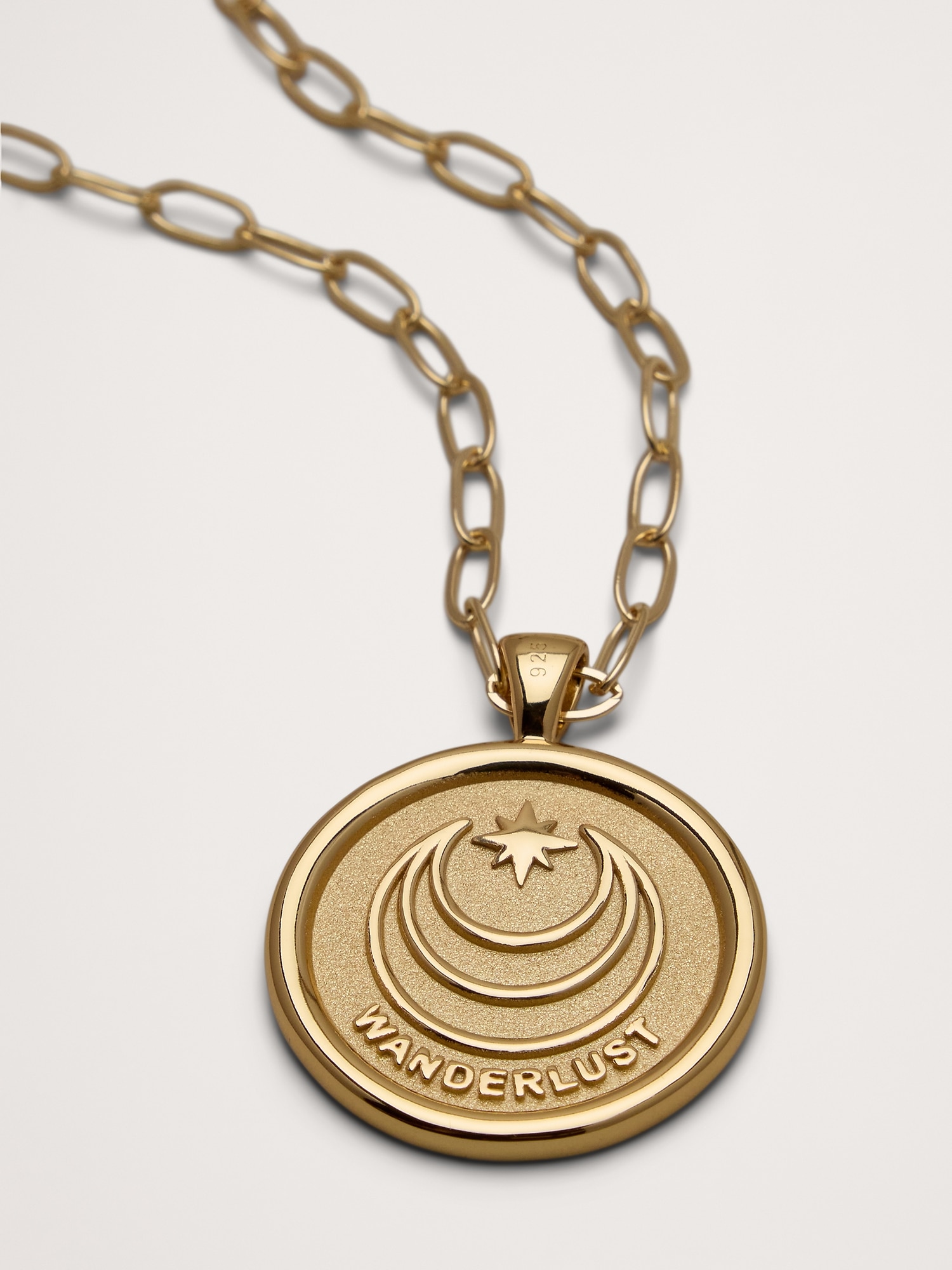 Wanderlust Celestial Pendant Coin with Chain by Jane Win