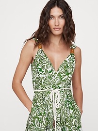 Cotton Poplin Wrap Maxi Dress