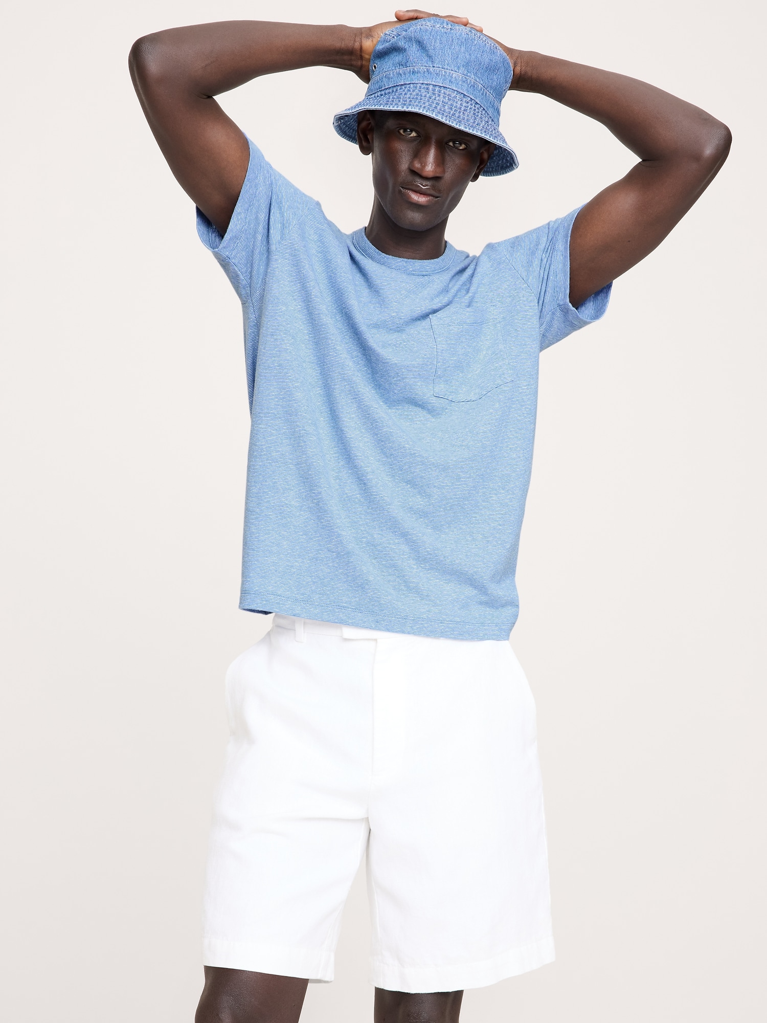 Boxy Linen-Cotton T-Shirt