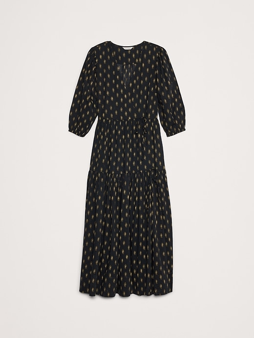 Cotton Wrap Maxi Dress