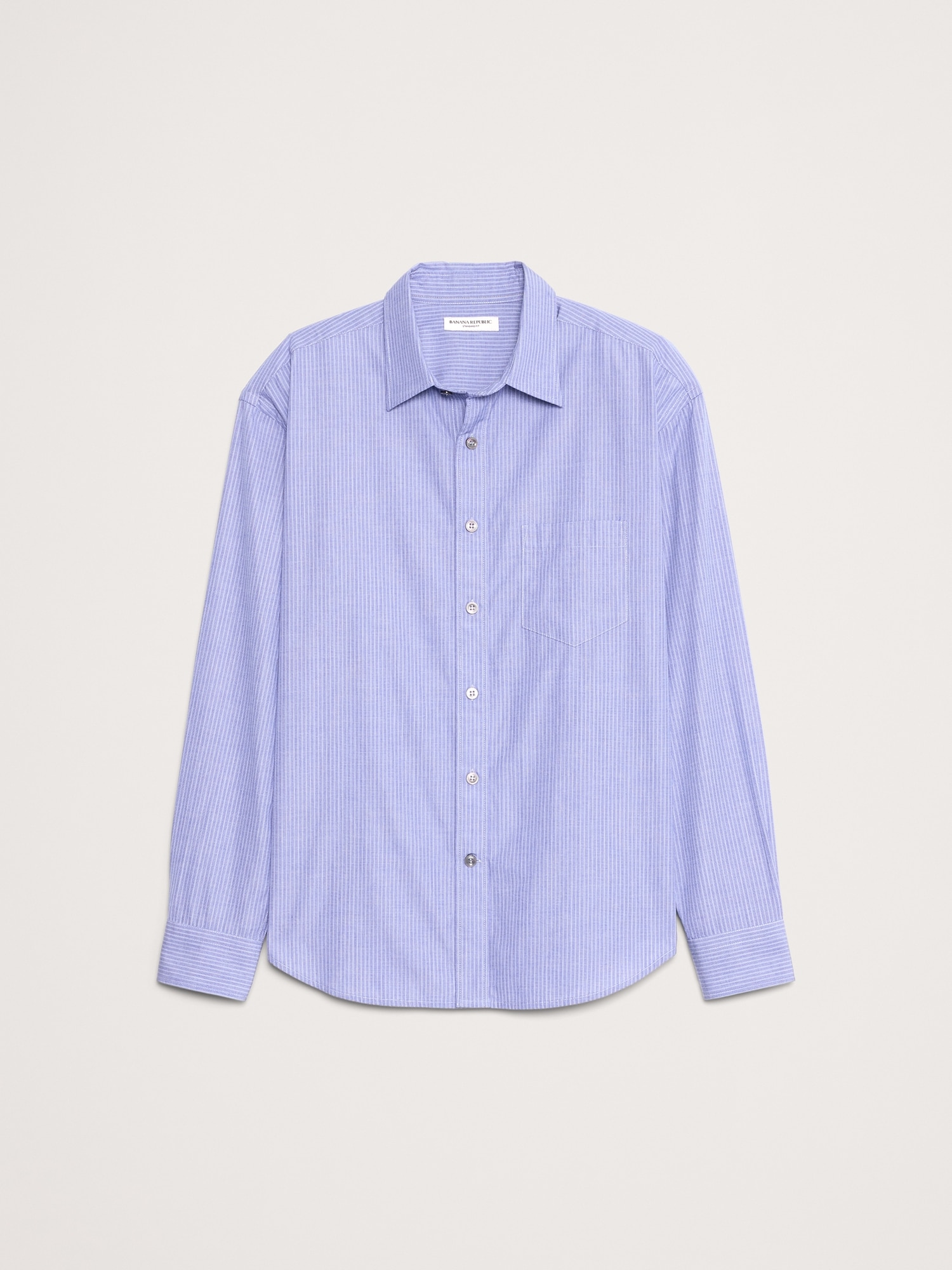 Image number 4 showing, RELAXED-FIT WASHED COTTON POPLIN SHIRT
