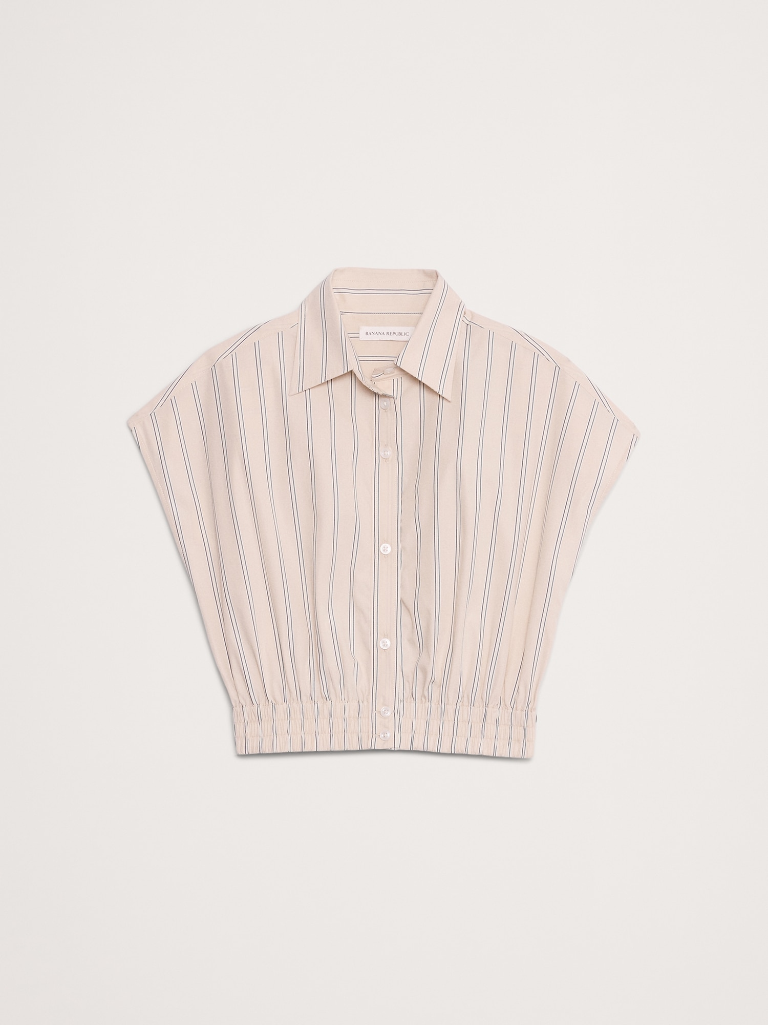Image number 4 showing, COTTON POPLIN SUPER-CROPPED SHIRT