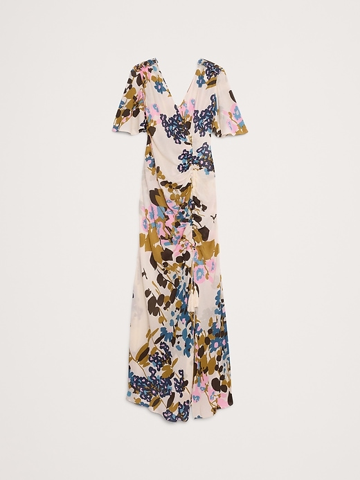 Image number 7 showing, Stretch-Crepe Flutter-Sleeve Maxi Dress