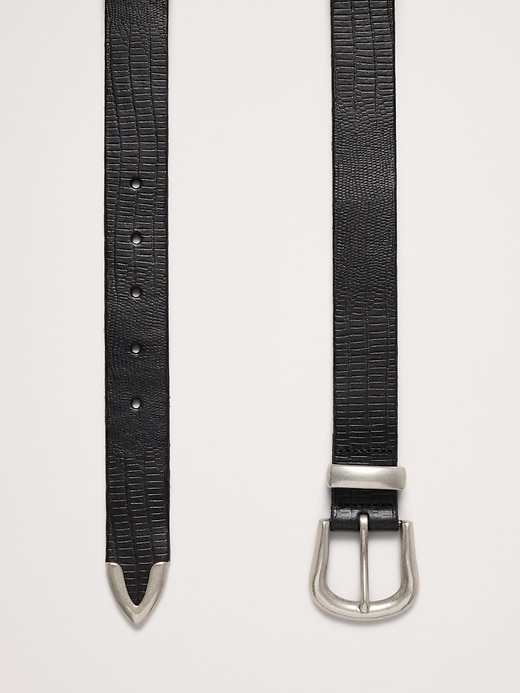 Embossed Leather Western Belt