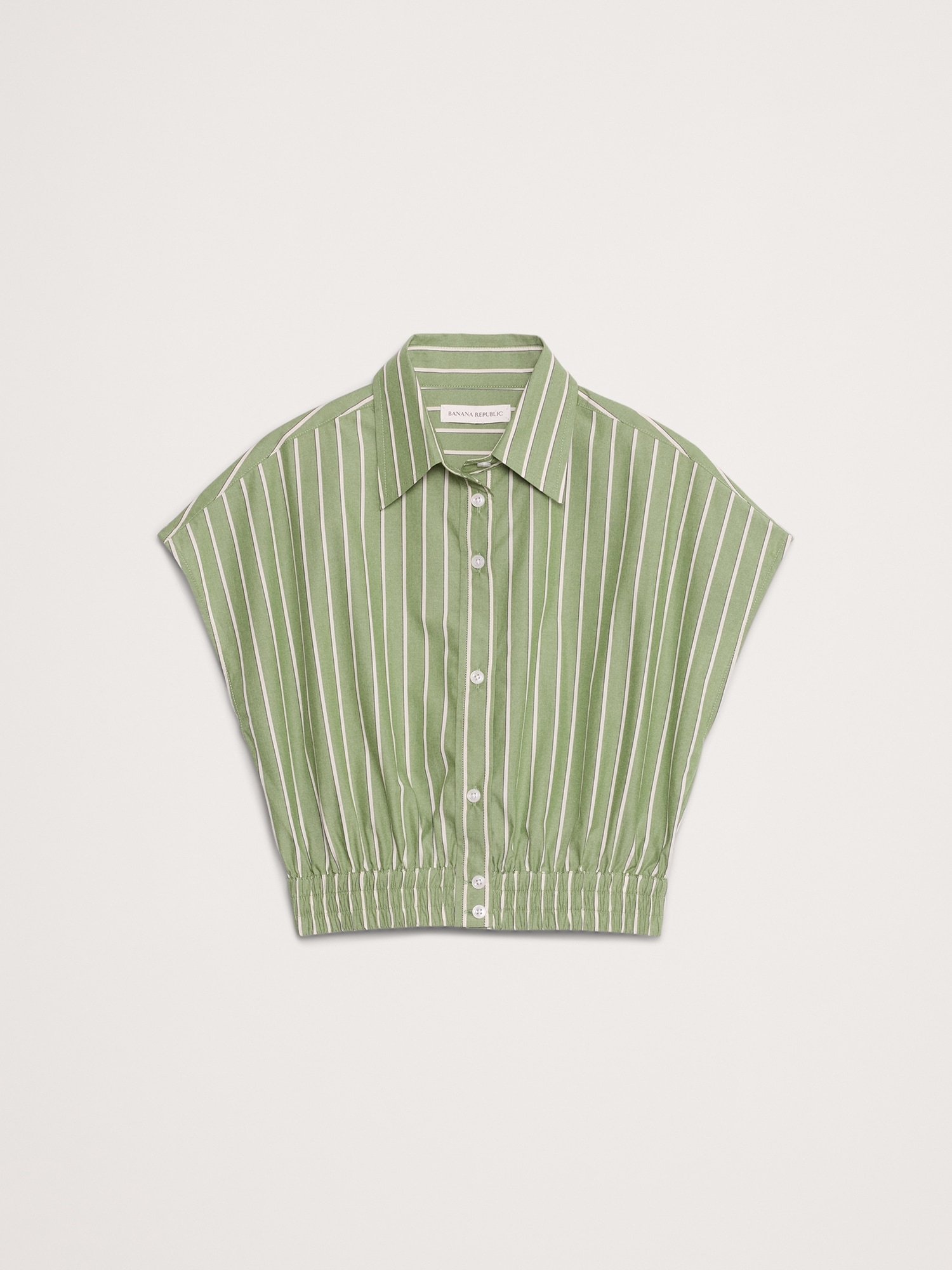 Image number 4 showing, COTTON POPLIN SUPER-CROPPED SHIRT