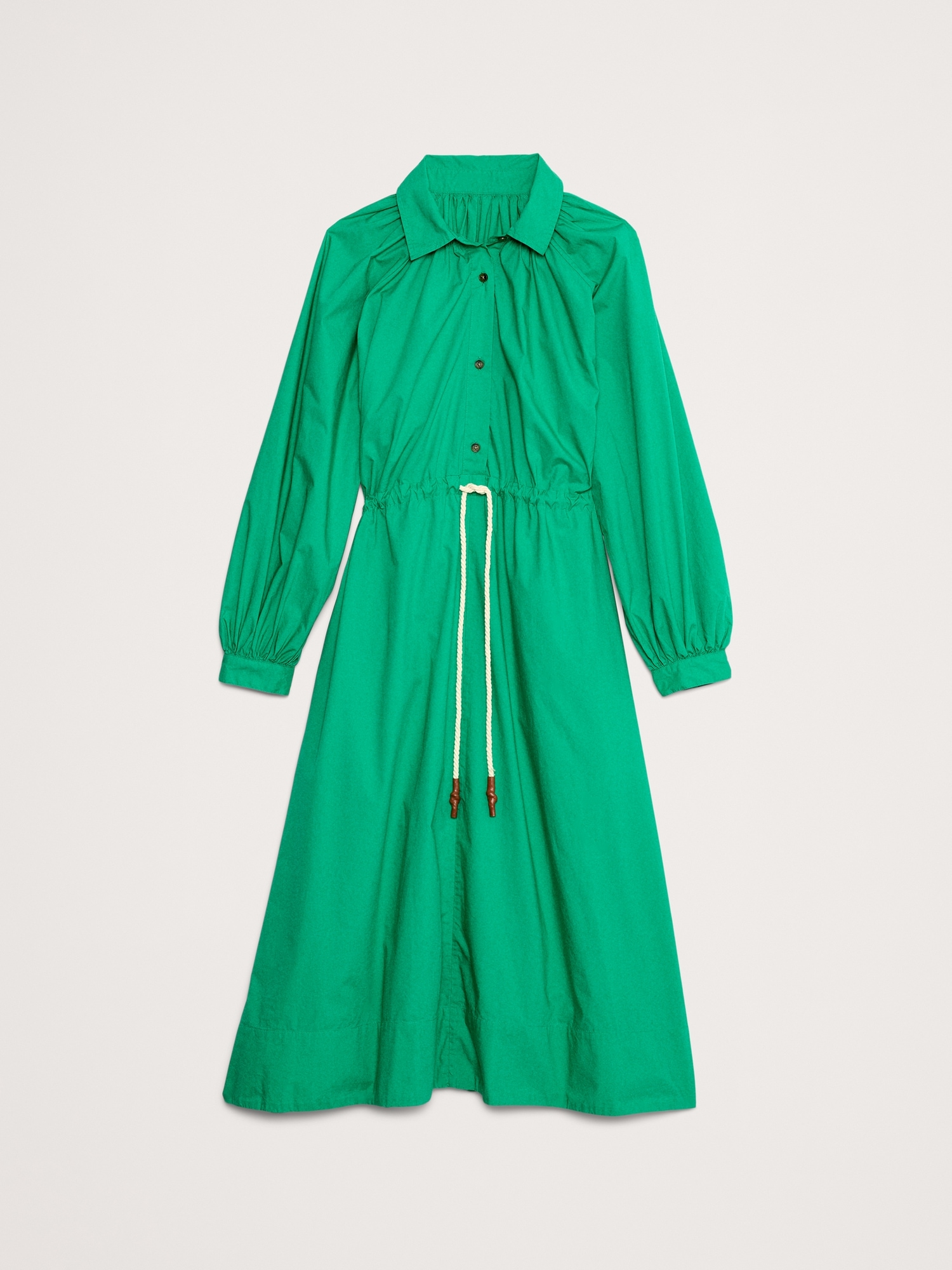 Cotton Poplin Midi Shirtdress