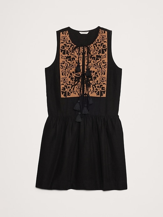 Embroidered Tencel-Linen Mini Dress | Banana Republic Embroidered Tencel-Linen Mini Dress | Banana Republic