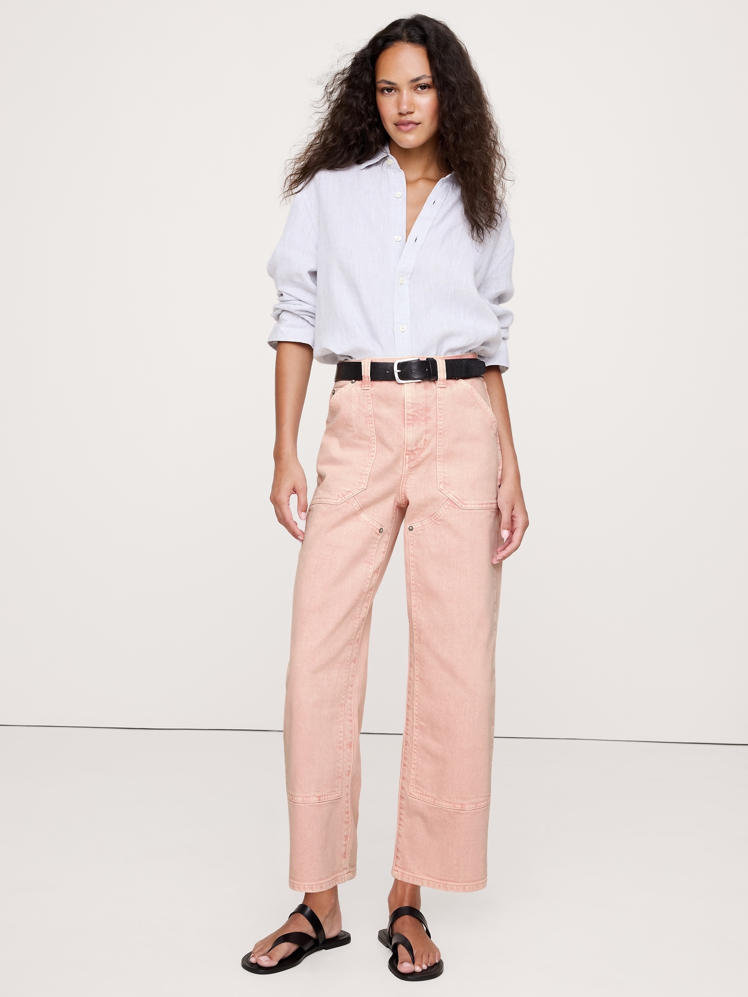 High-Rise Straight Cargo Jean