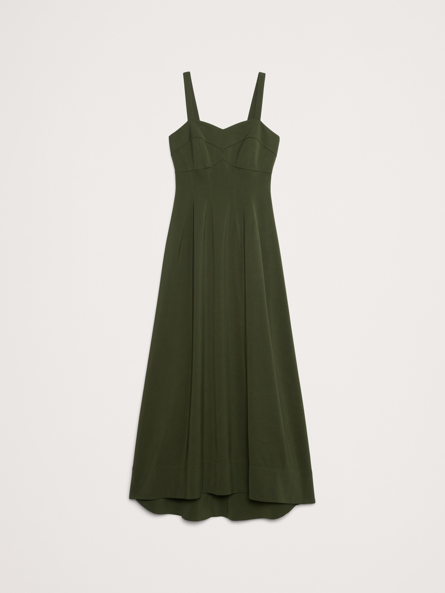 Image number 5 showing, STRETCH-SATEEN SWEETHEART MAXI DRESS