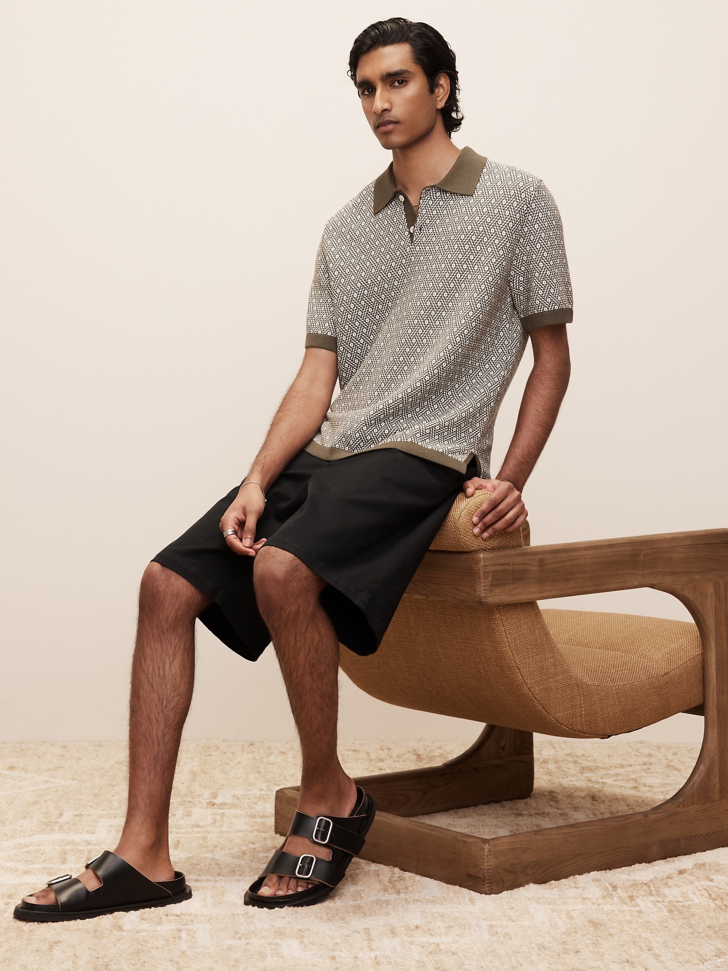 Image number 3 showing, The White Lotus Cotton-Silk Sweater Polo