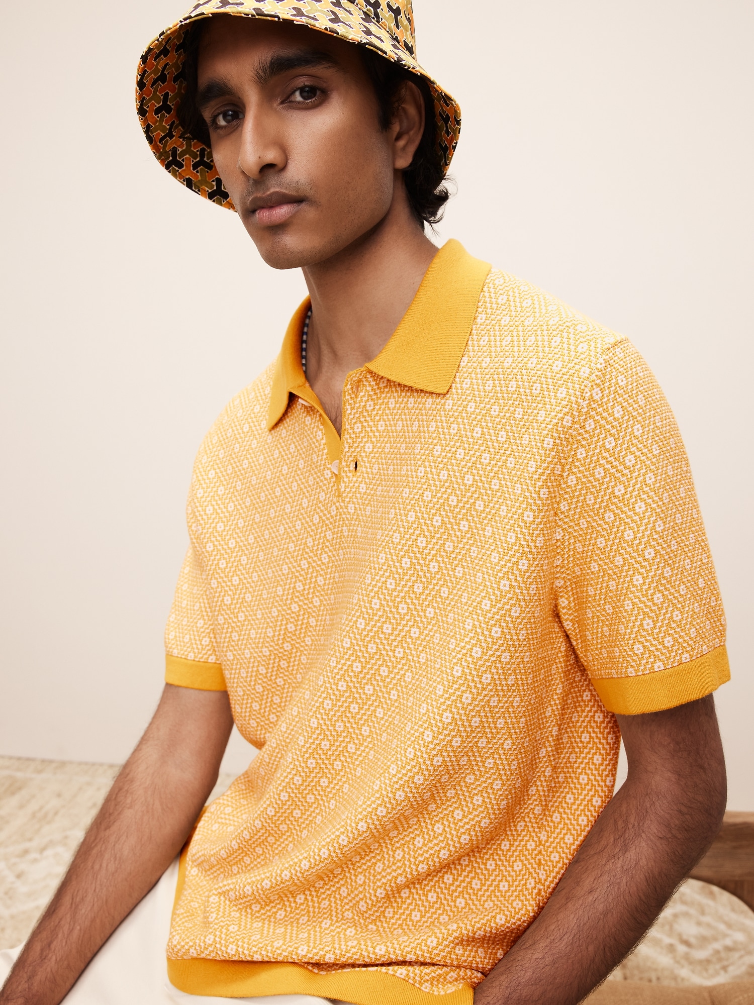 Image number 2 showing, The White Lotus Cotton-Silk Sweater Polo