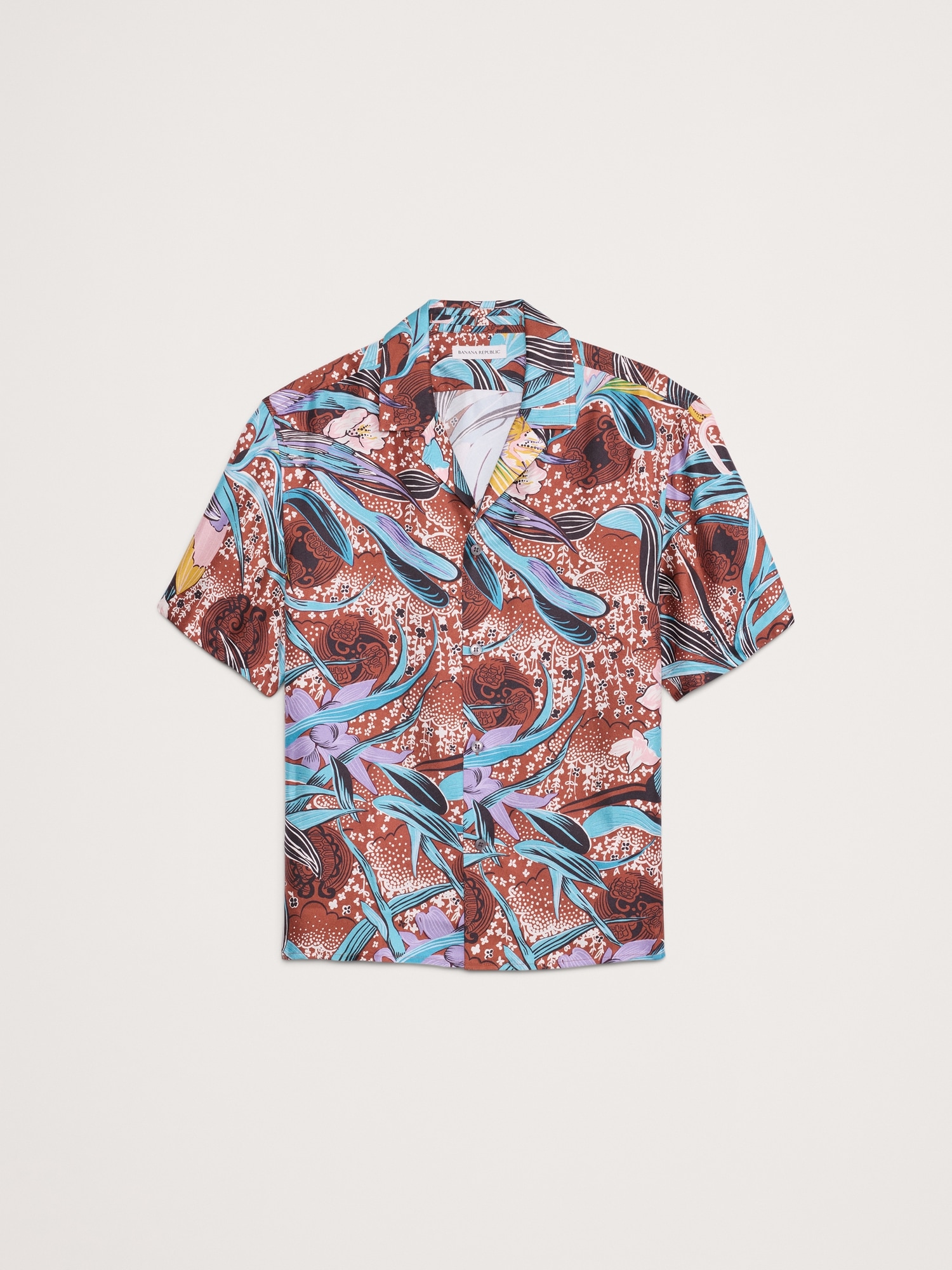 The White Lotus Silk Twill Resort Shirt - Multi