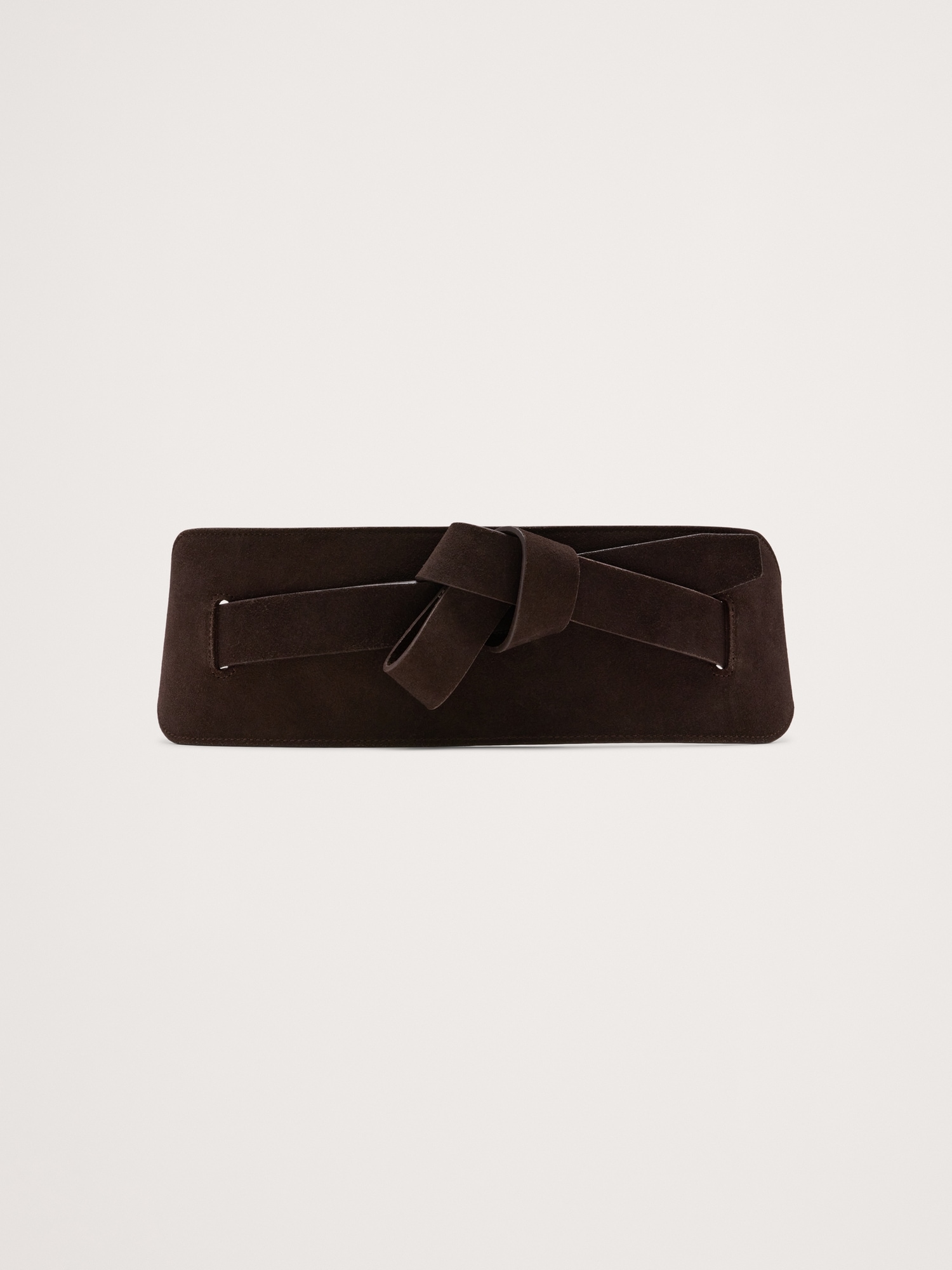 Knotted Leather Corset Belt - Dark Oak Brown