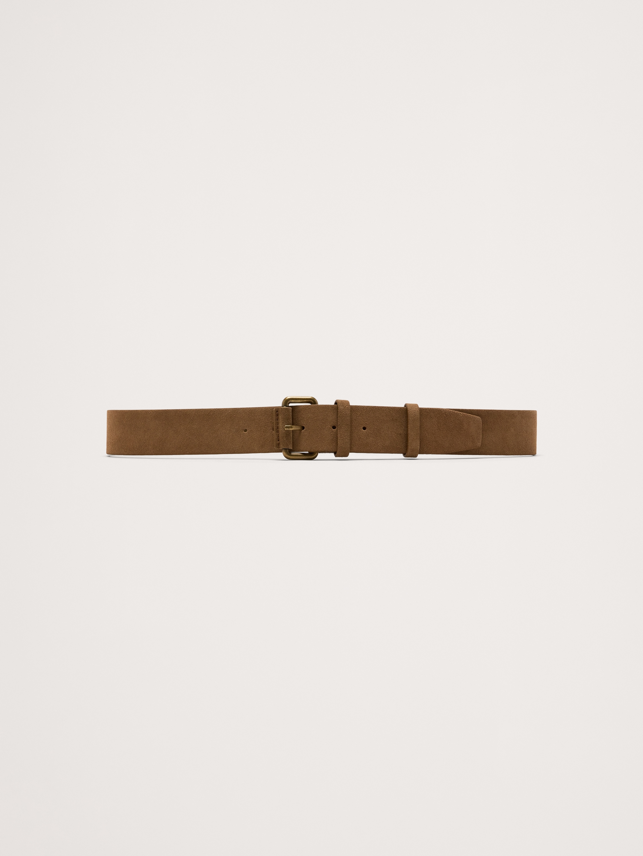 Leather Belt with Covered Roller Buckle