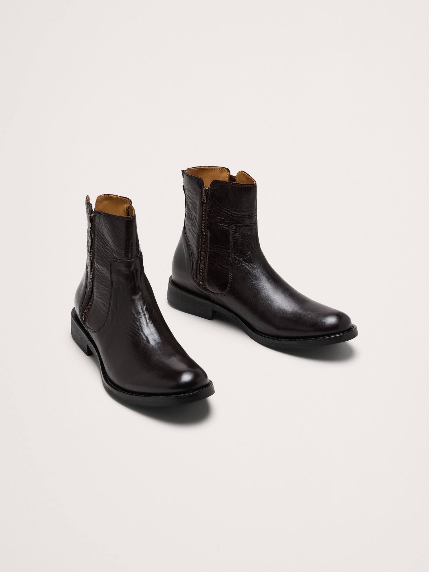Image number 3 showing, Leather Double-Zip Boot