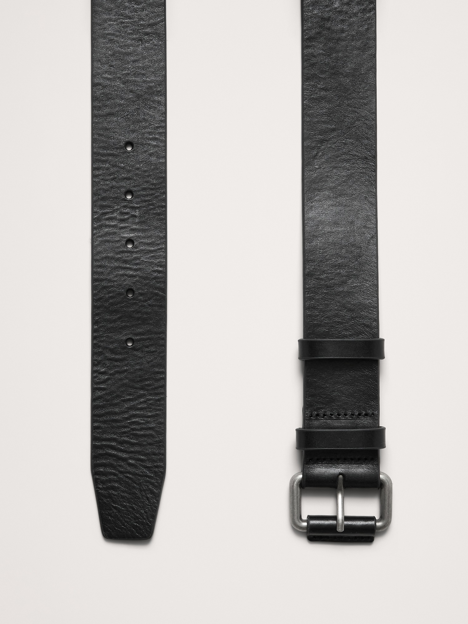 Женский ремень Banana Republic Leather Belt with Covered Roller Buckle, цвет: Чёрный кожаный — фото 3