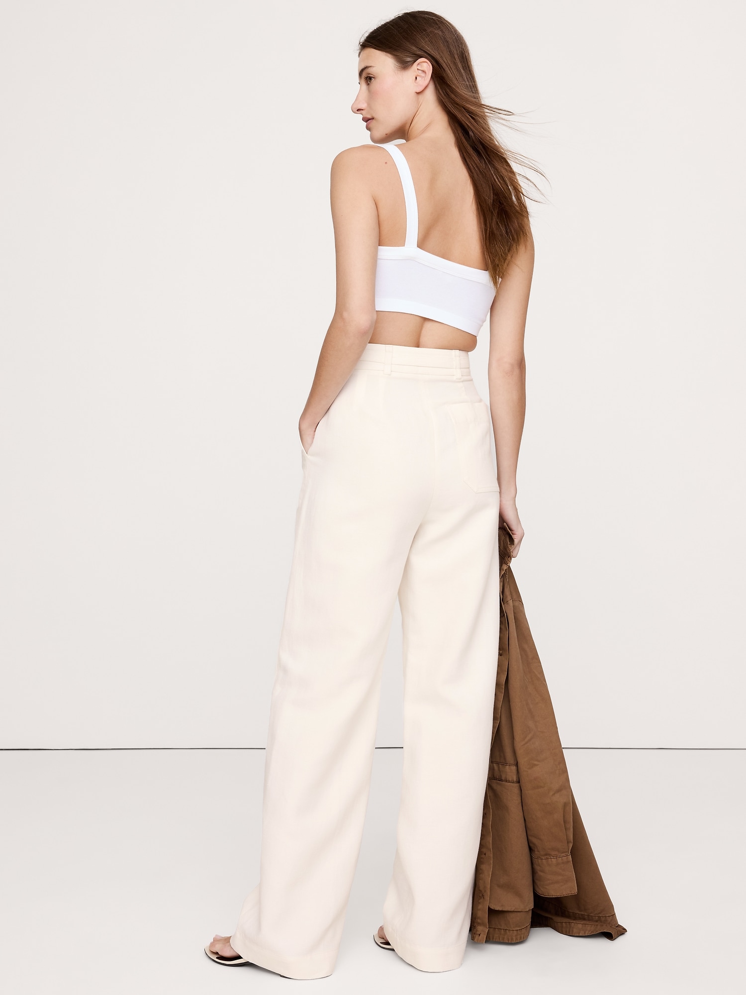 Image number 3 showing, HIGH-RISE WIDE-LEG STUDIO PANT