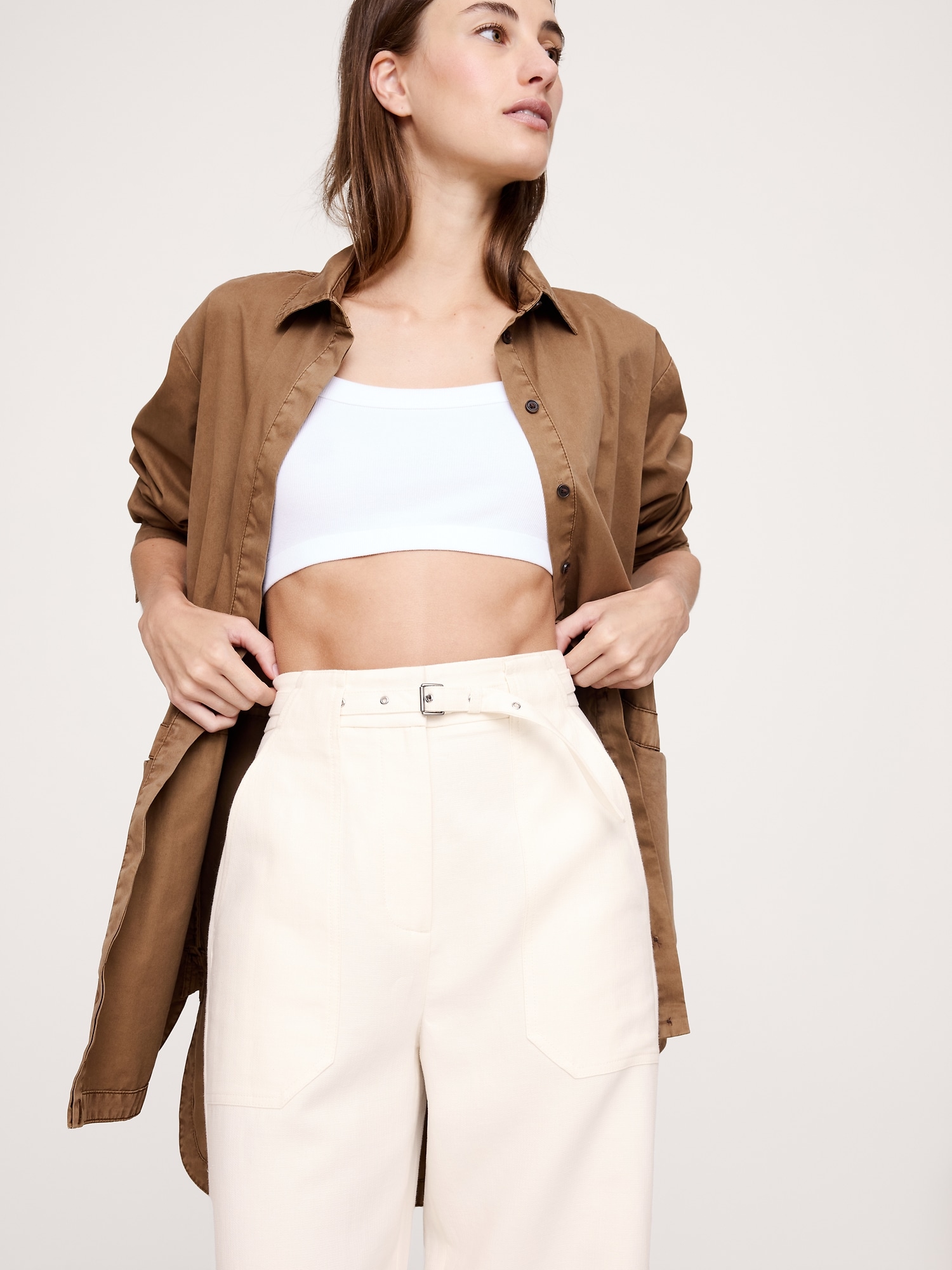Image number 4 showing, HIGH-RISE WIDE-LEG STUDIO PANT