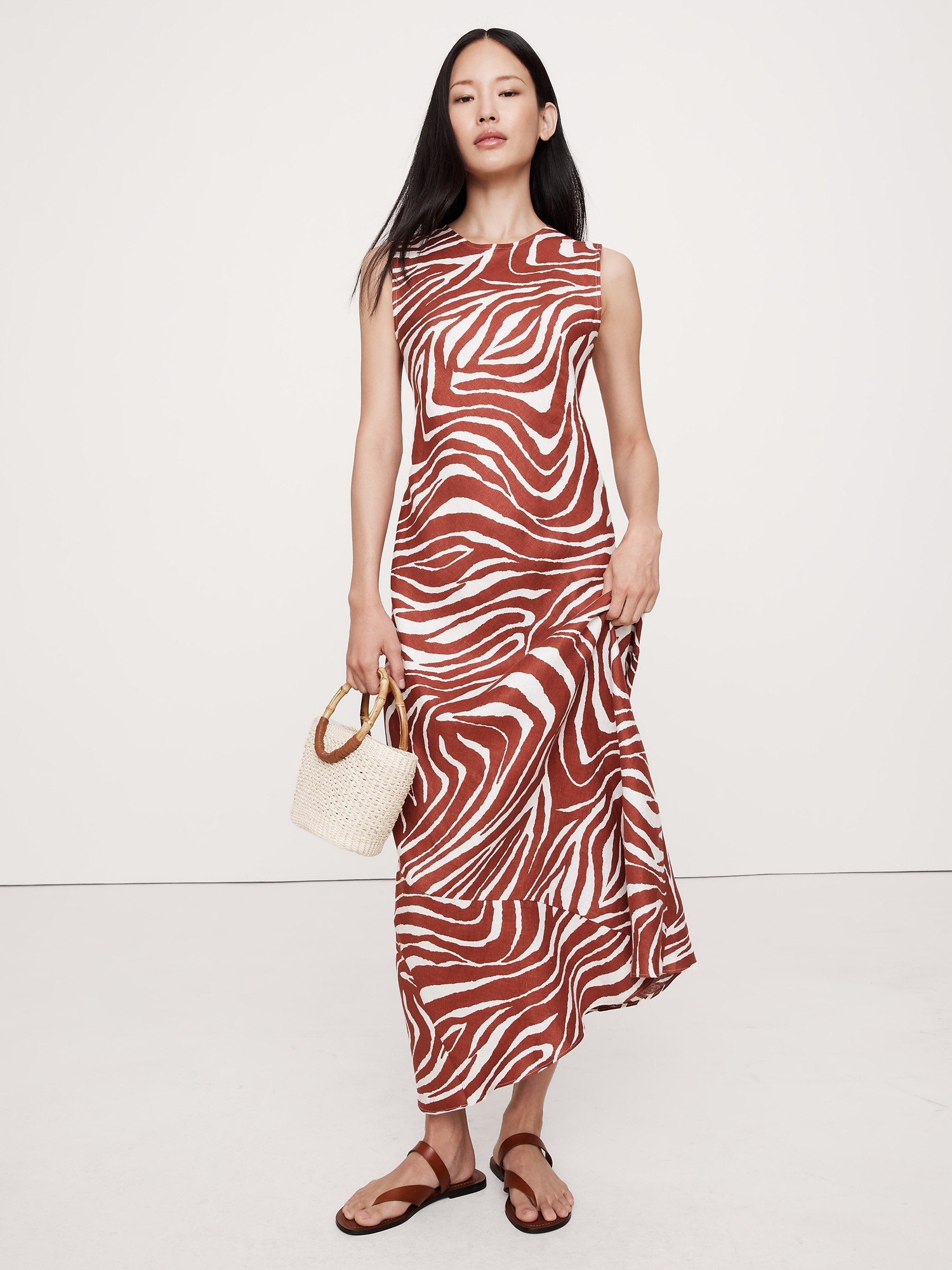 Backless Linen Maxi Dress