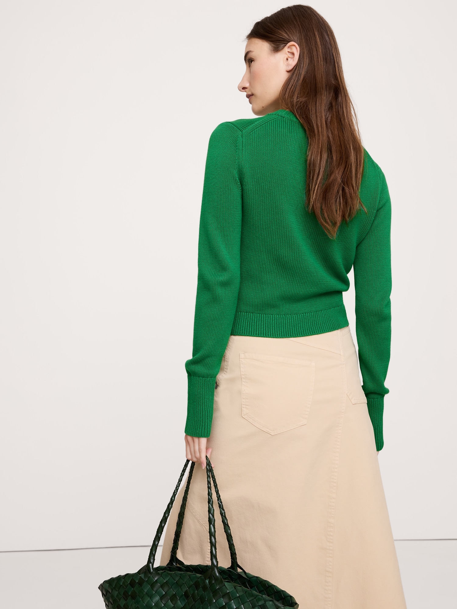 Image number 3 showing, Cotton-Silk Crew-Neck Sweater