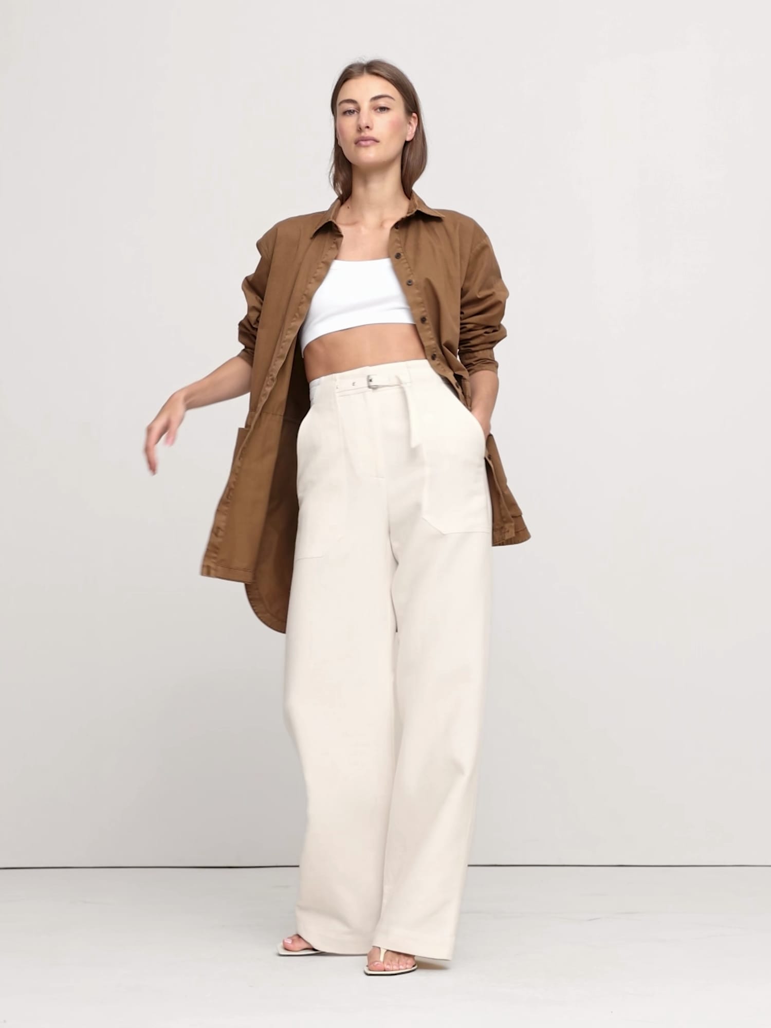 Image number 2 showing, HIGH-RISE WIDE-LEG STUDIO PANT
