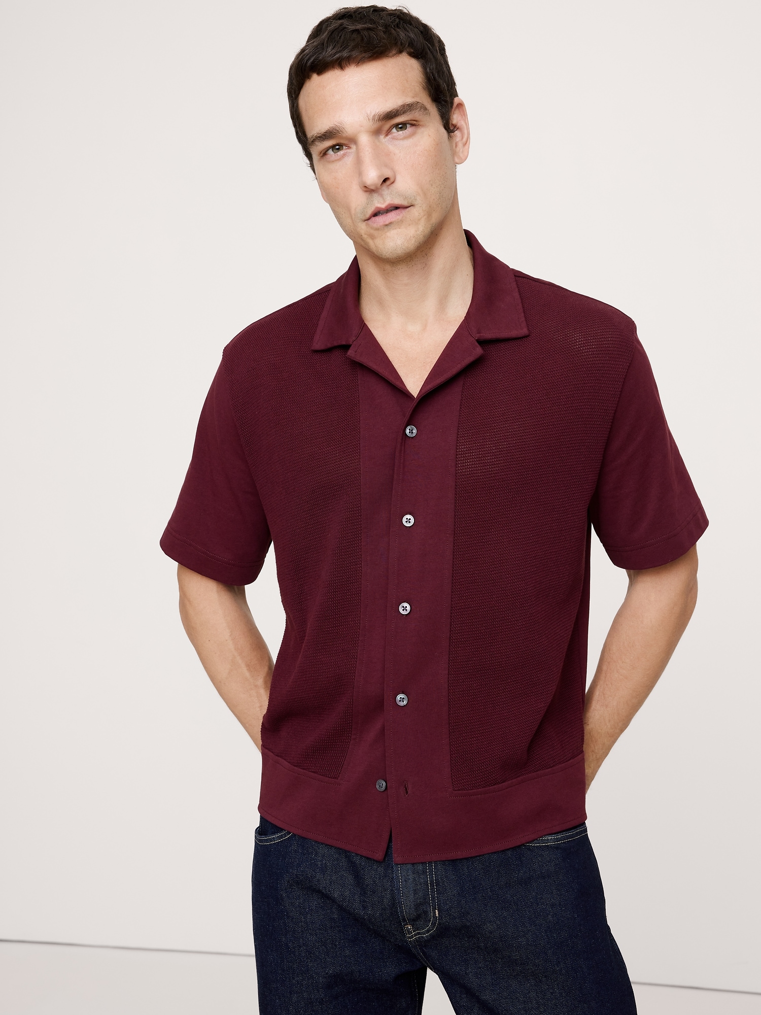 Cotton Mesh Resort Shirt