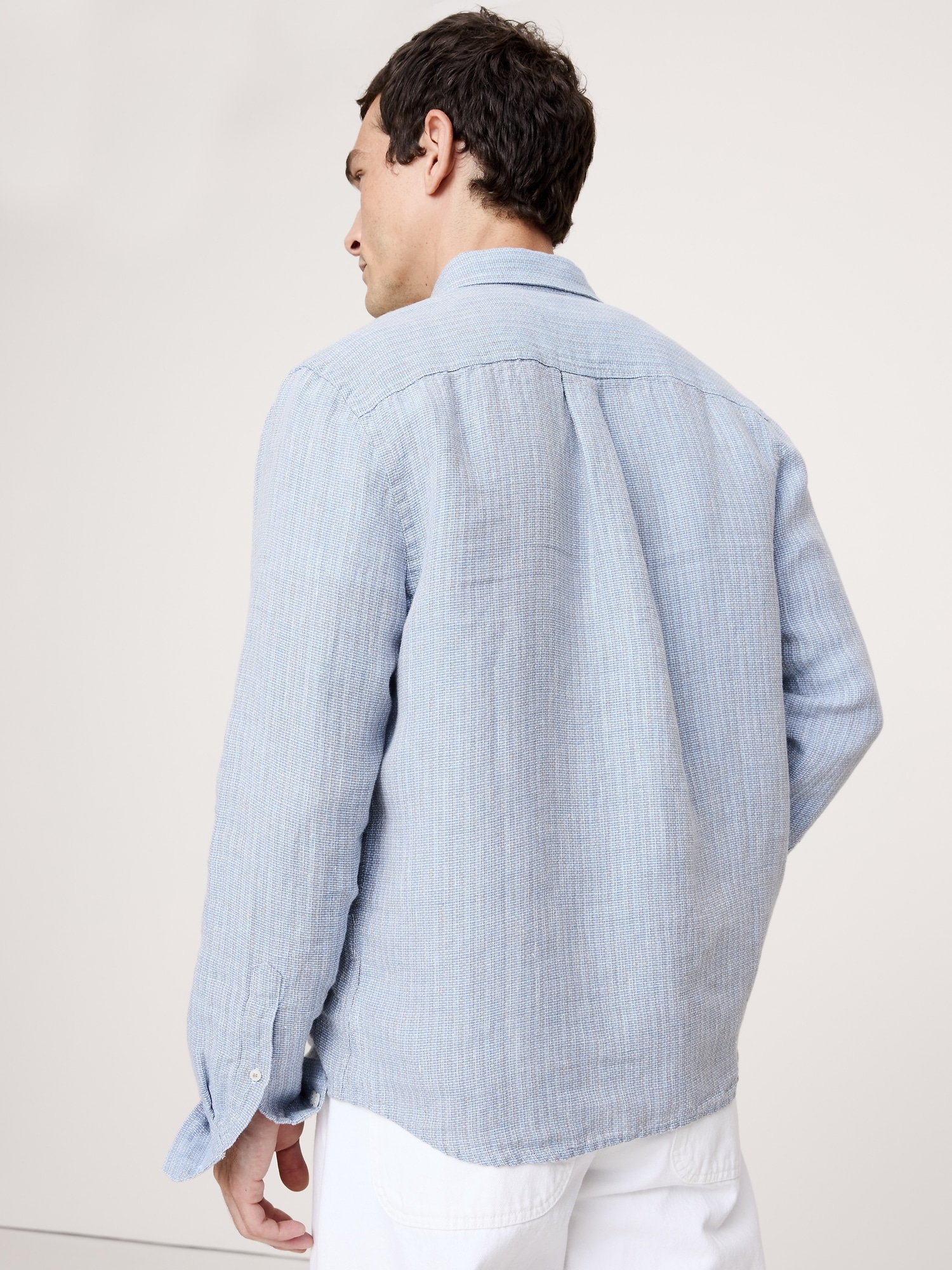 Image number 2 showing, TEXTURED SHIRT WITH LINEN