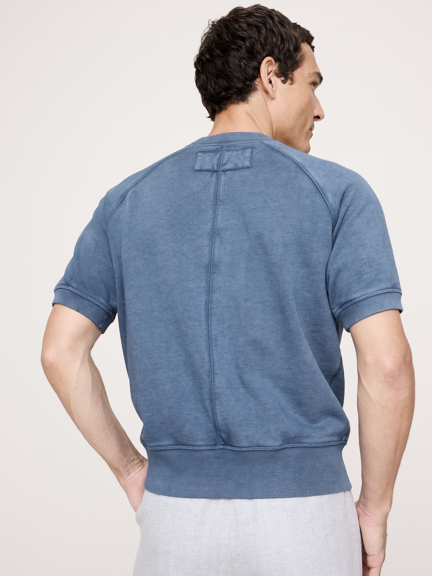 Image number 2 showing, TERRY SHORT-SLEEVE SWEATSHIRT