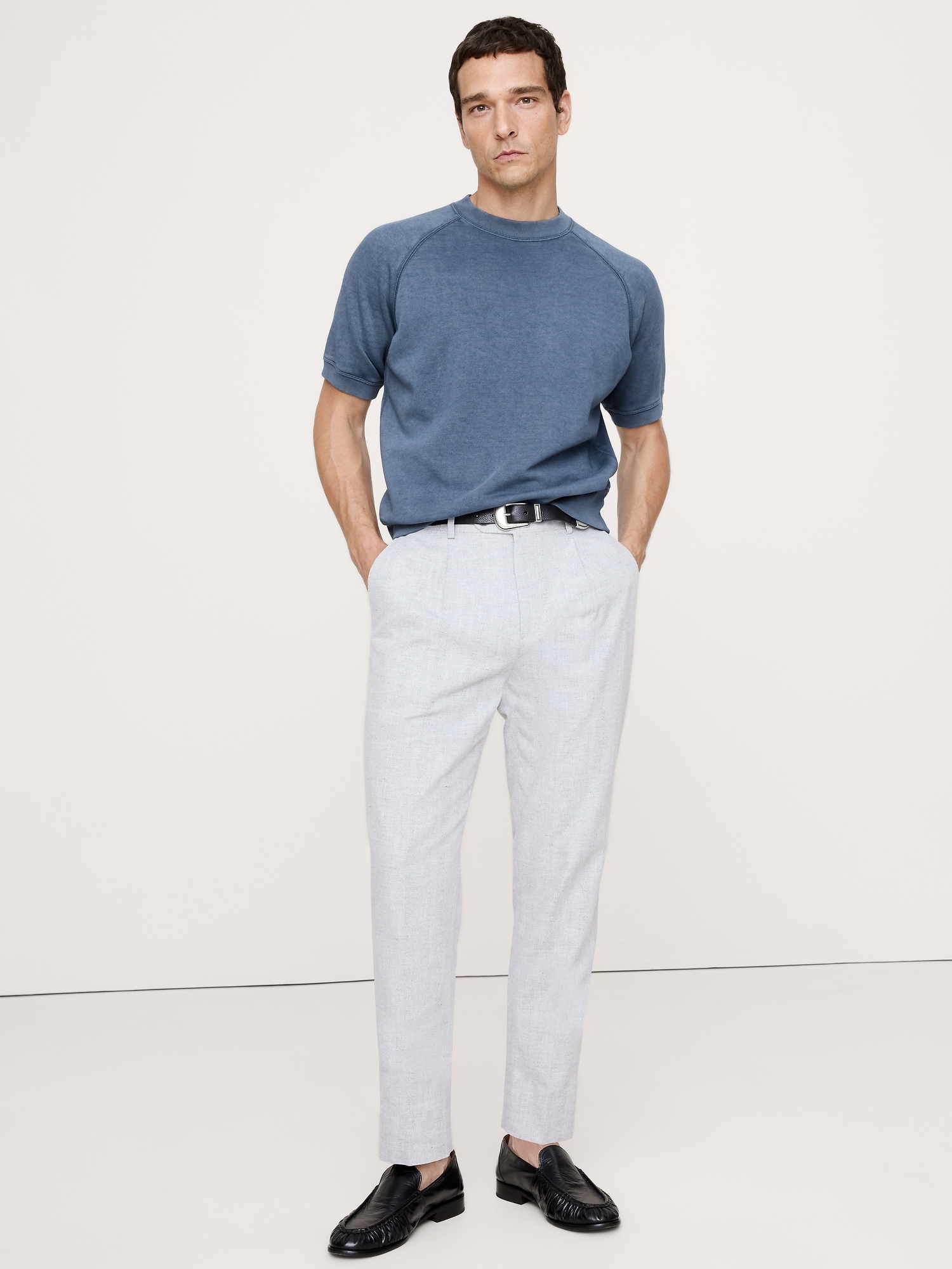 Image number 1 showing, TERRY SHORT-SLEEVE SWEATSHIRT