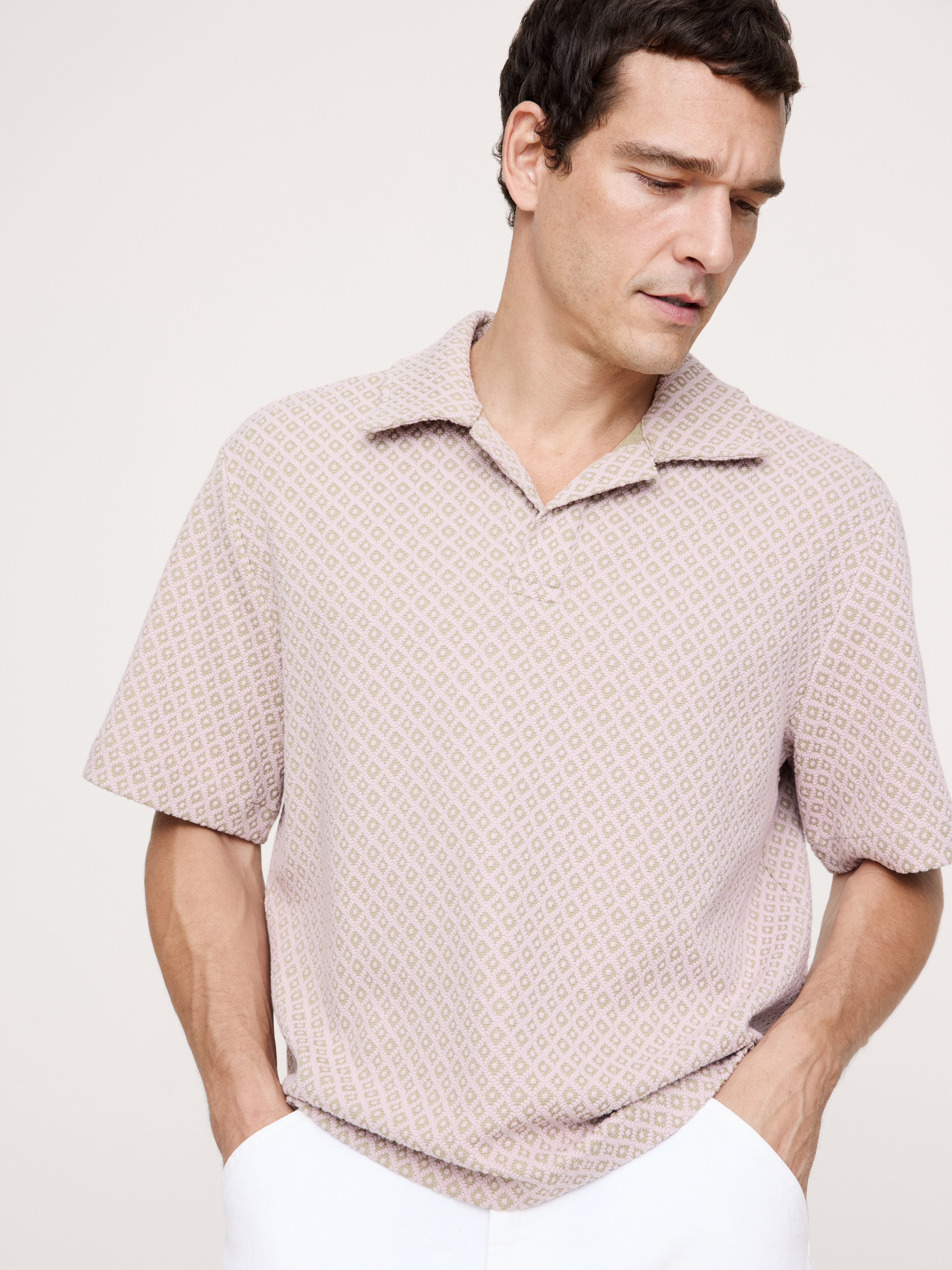 Geo Jacquard Polo | Banana Republic