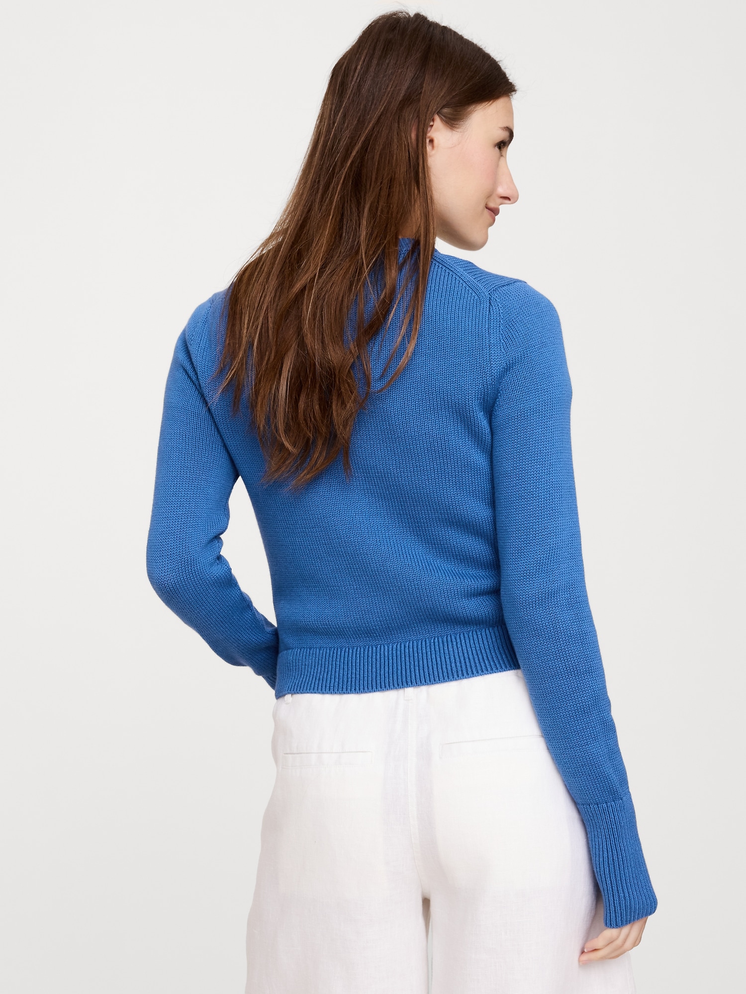 Image number 3 showing, Cotton-Silk Crew-Neck Sweater