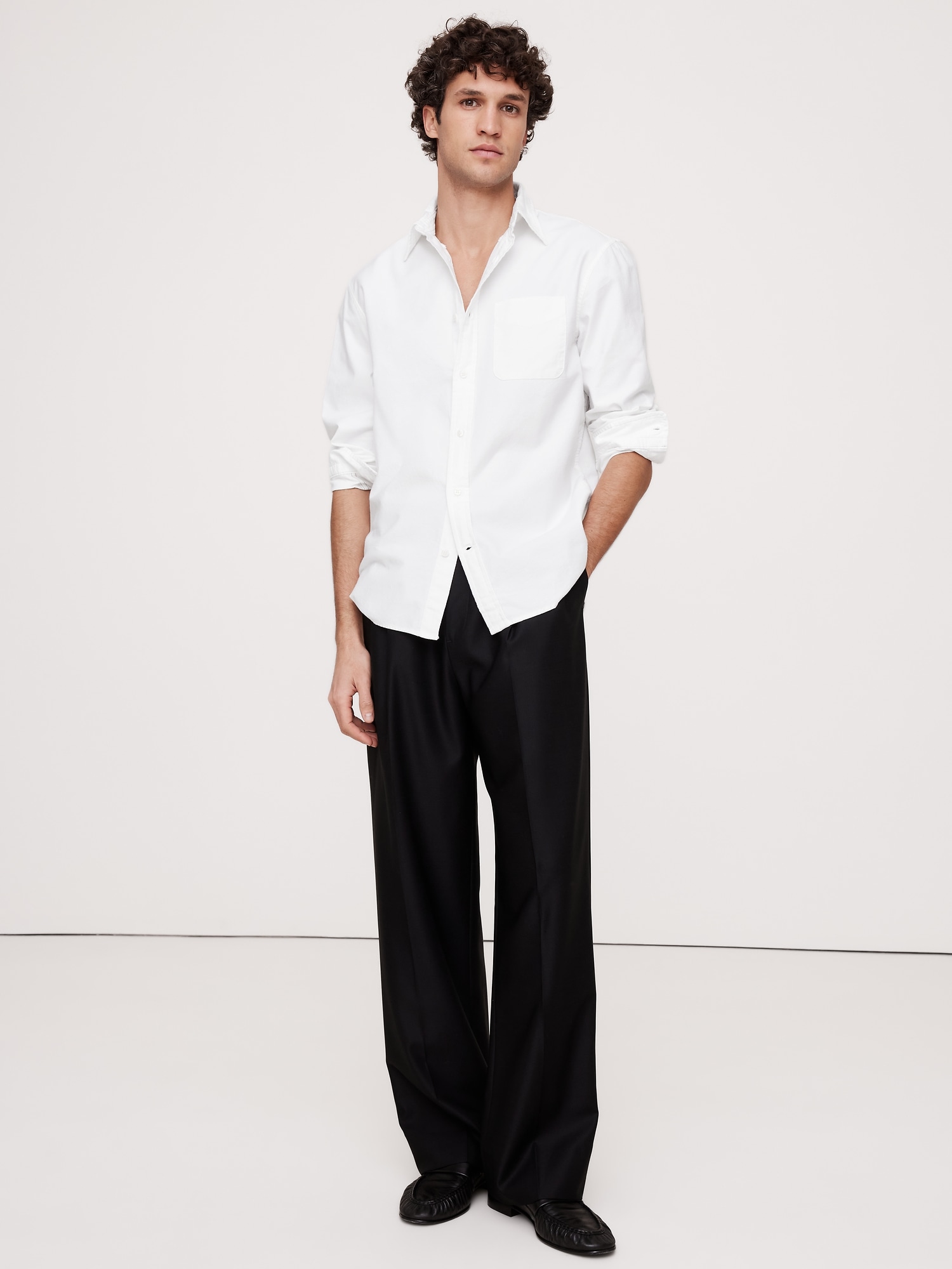 Standard-Fit Oxford Shirt - White