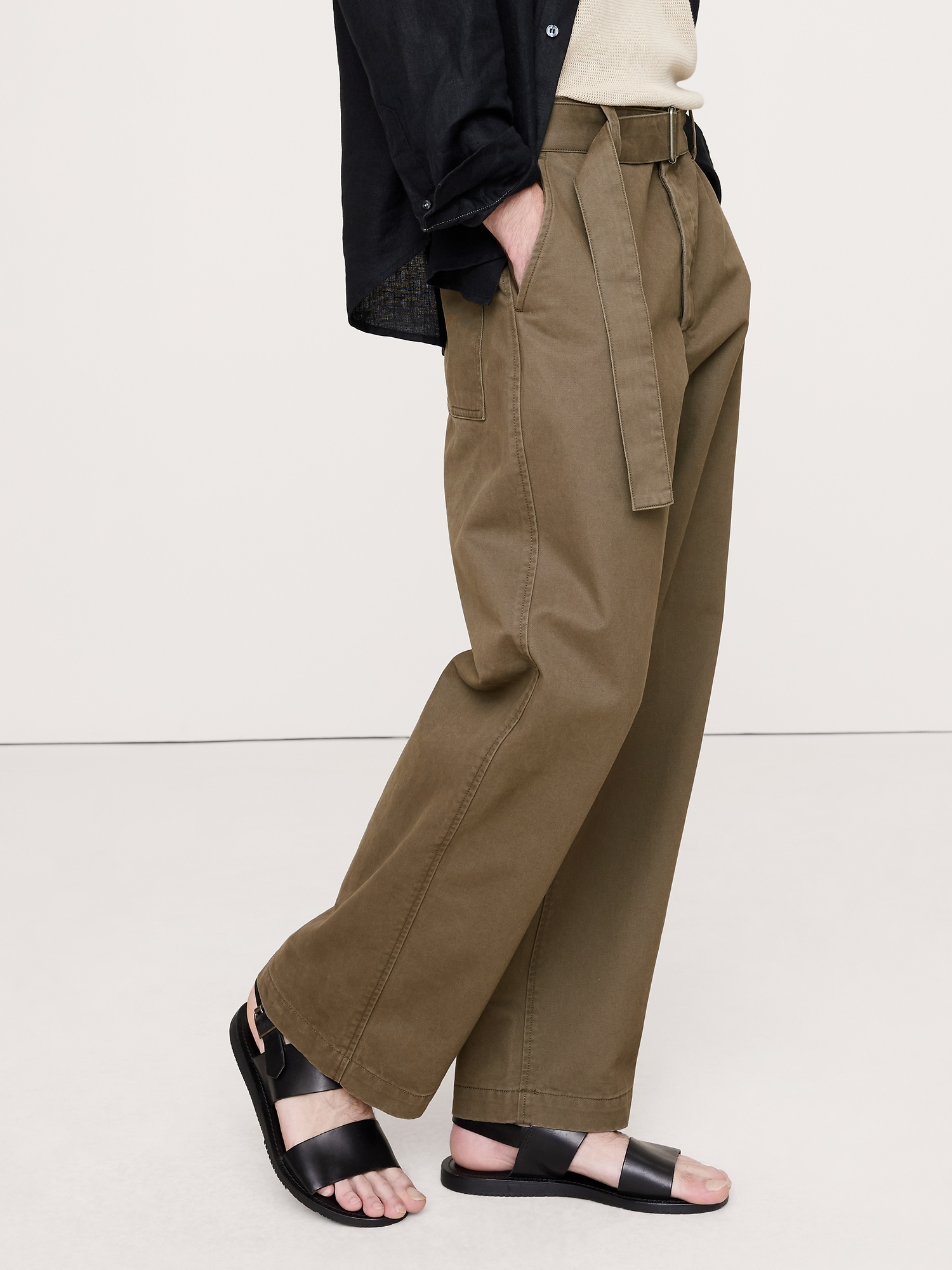 Image number 7 showing, LOOSE CHINO WITH BELT