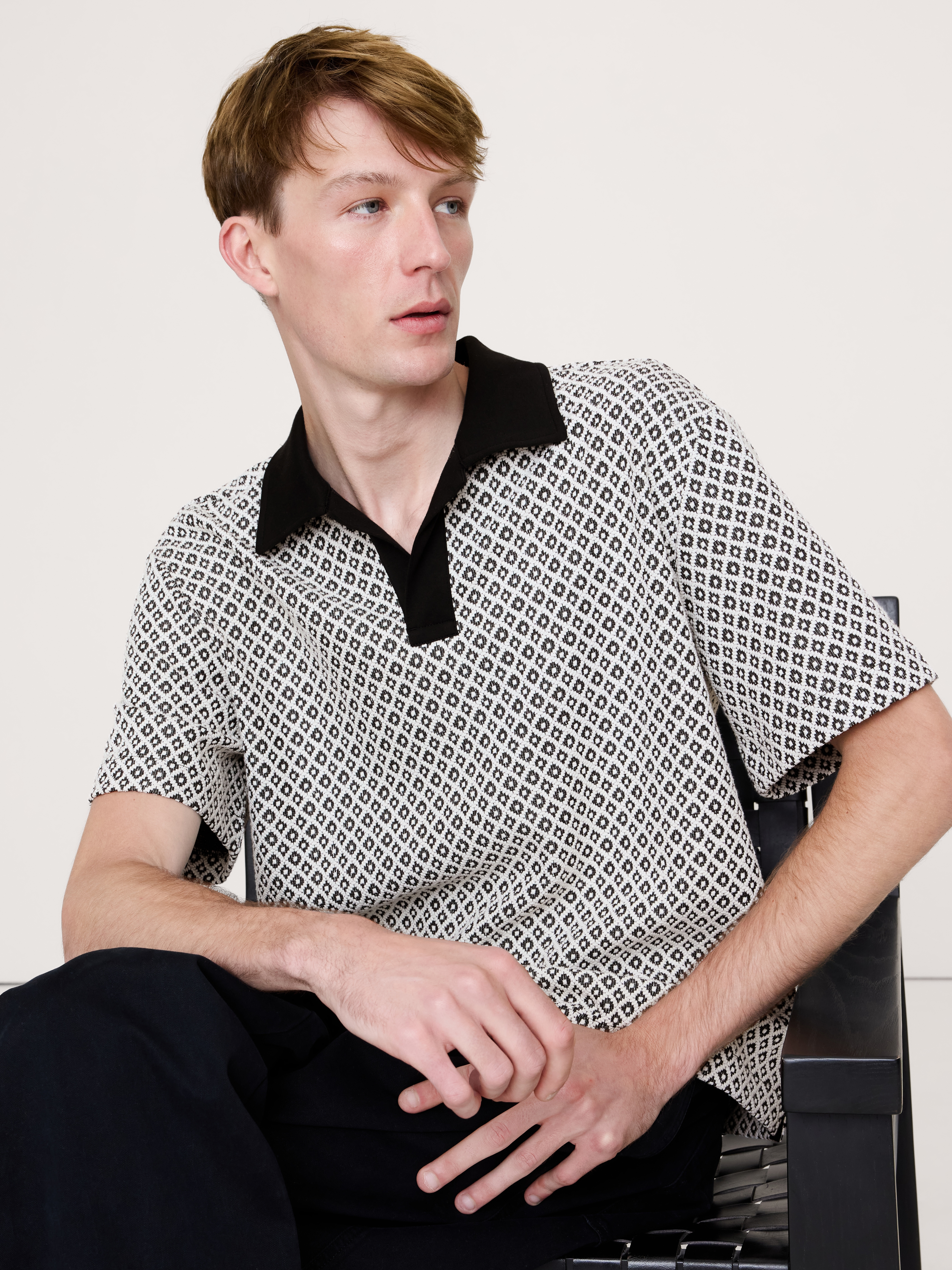 Geo Jacquard Polo | Banana Republic