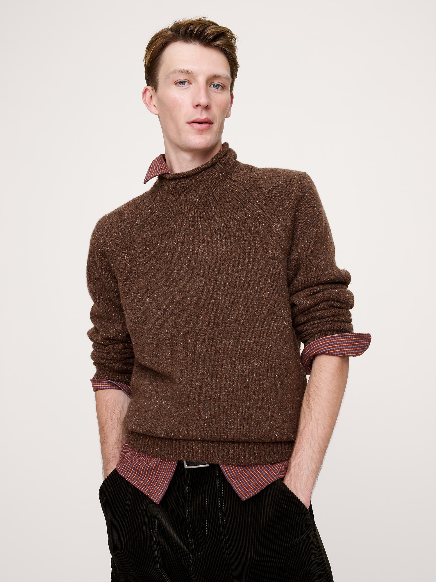 Image number 3 showing, Donegal Roll-Neck Sweater