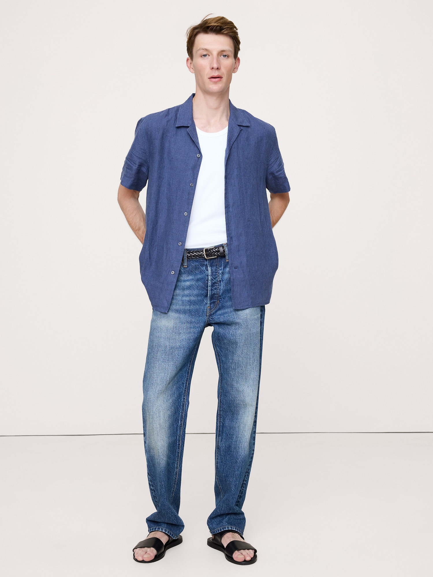 Image number 3 showing, Standard-Fit Linen Resort Shirt