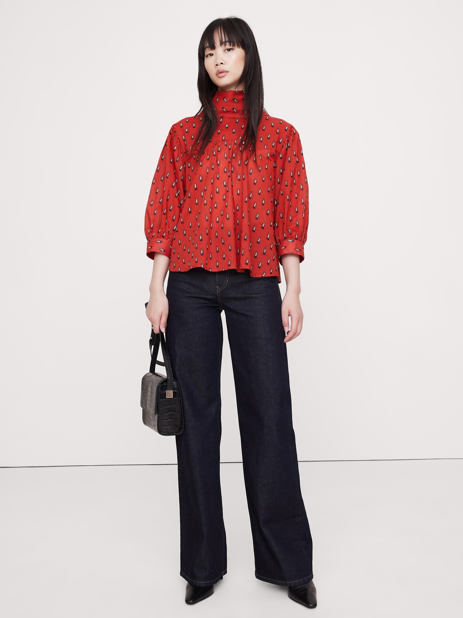 Reversed Western Shirt - Spiced Cabernet Paisley