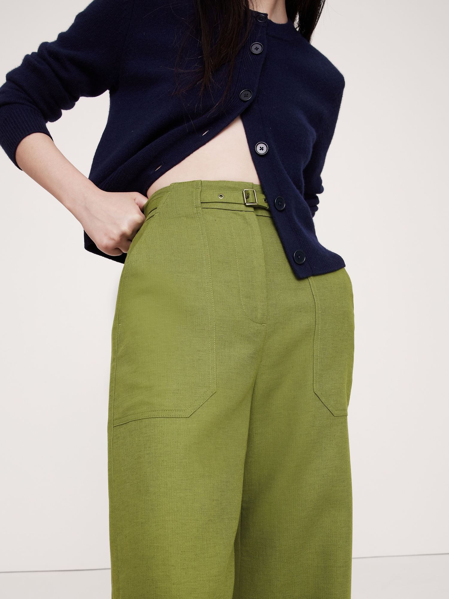 Image number 7 showing, HIGH-RISE WIDE-LEG STUDIO PANT