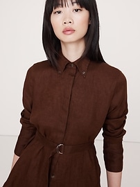 Linen Belted Tunic Shirt