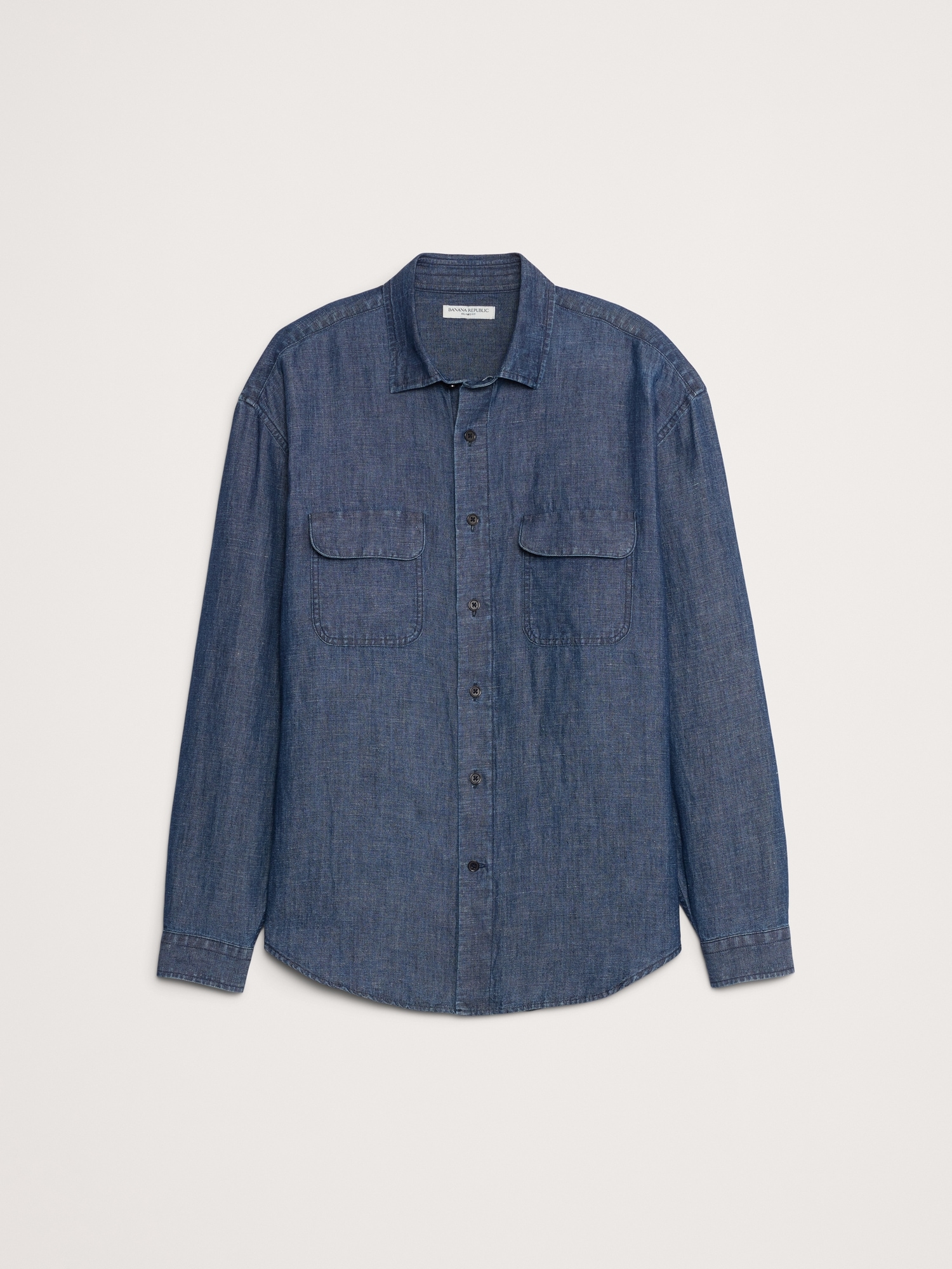 Oversized Cotton-Hemp Chambray Shirt